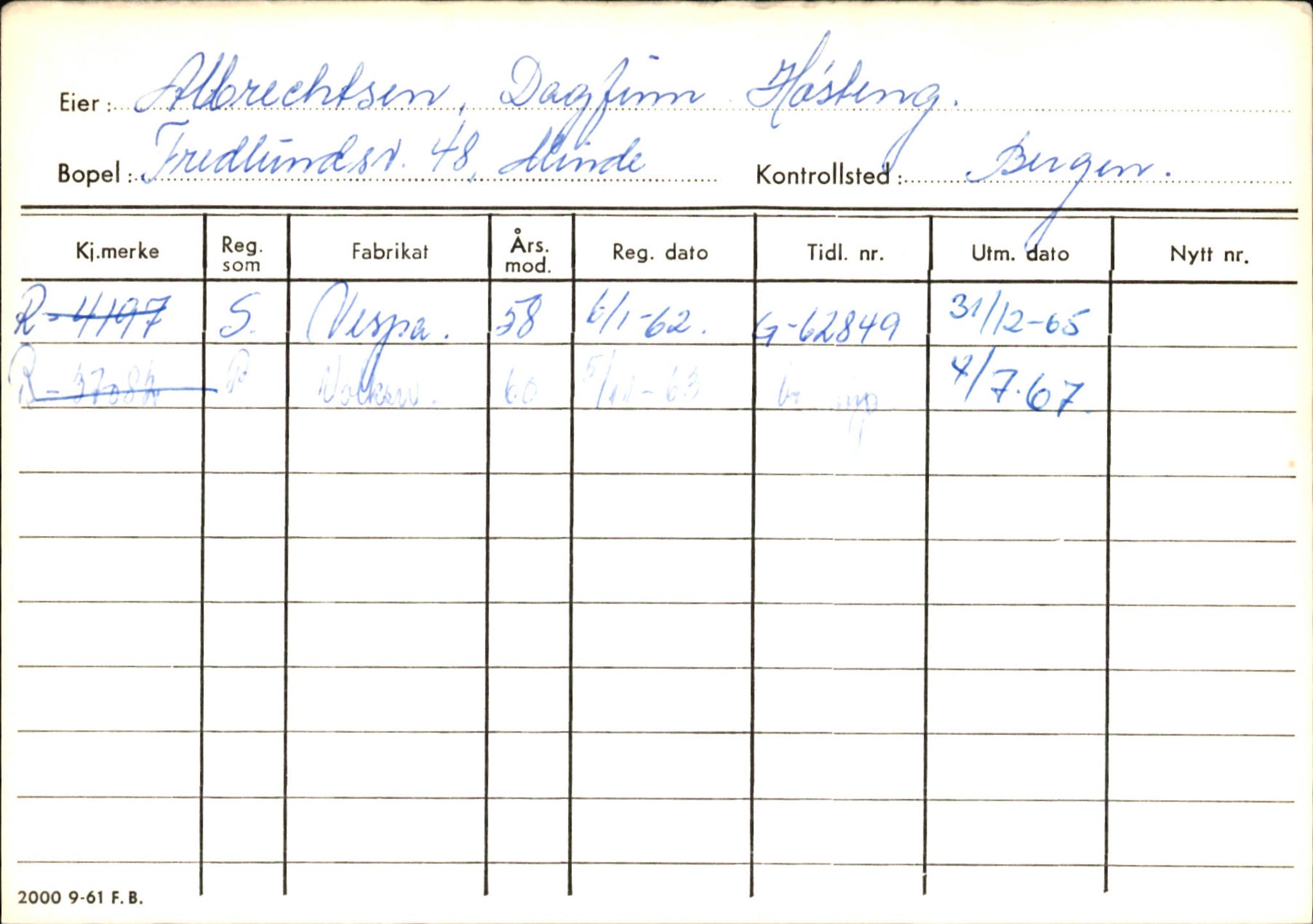 Statens vegvesen, Hordaland vegkontor, AV/SAB-A-5201/2/Ha/L0001: R-eierkort A, 1920-1971, p. 285