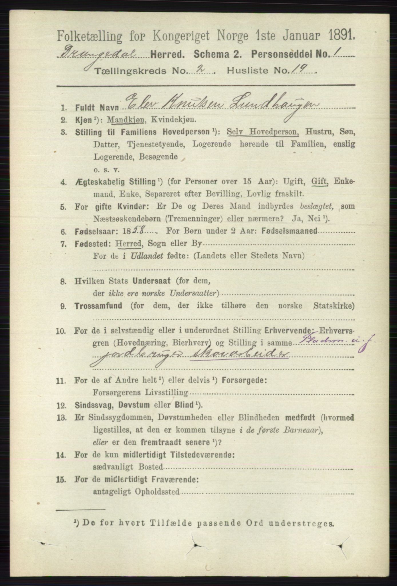 RA, 1891 census for 0817 Drangedal, 1891, p. 584