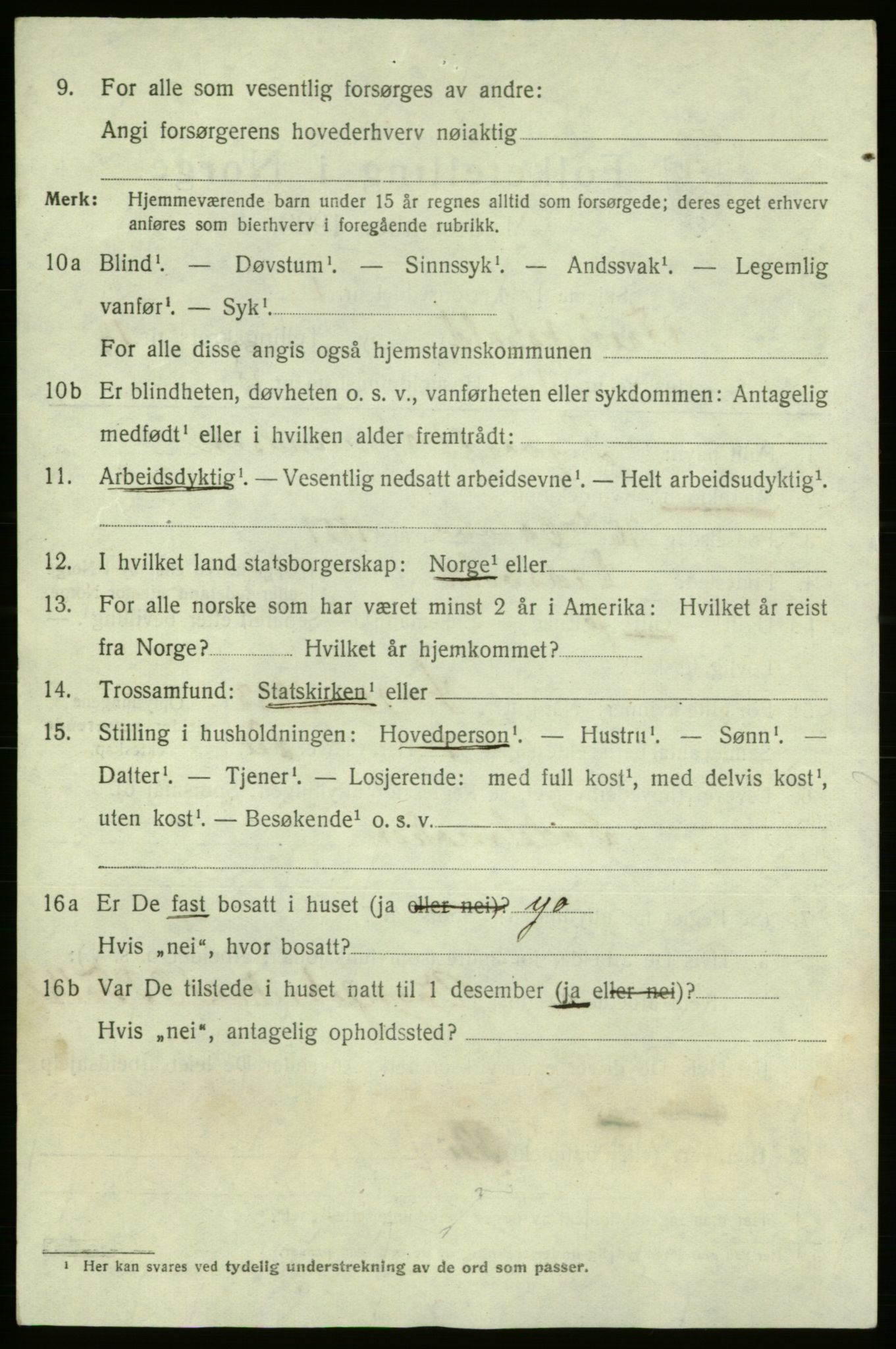 SAO, 1920 census for Fredrikshald, 1920, p. 23094