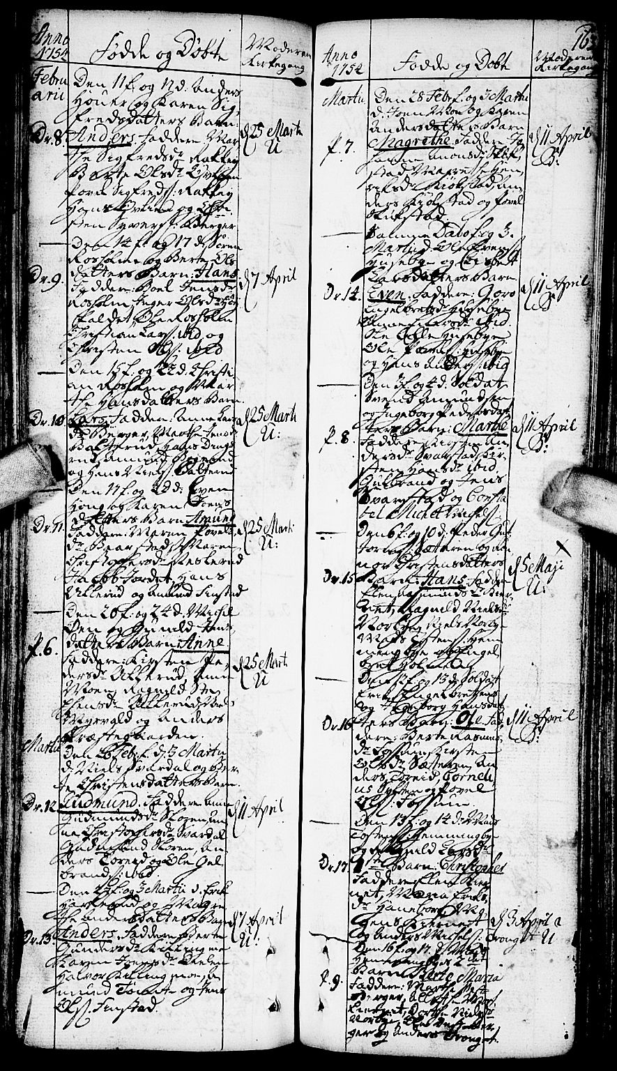 Aurskog prestekontor Kirkebøker, SAO/A-10304a/F/Fa/L0002: Parish register (official) no. I 2, 1735-1766, p. 163