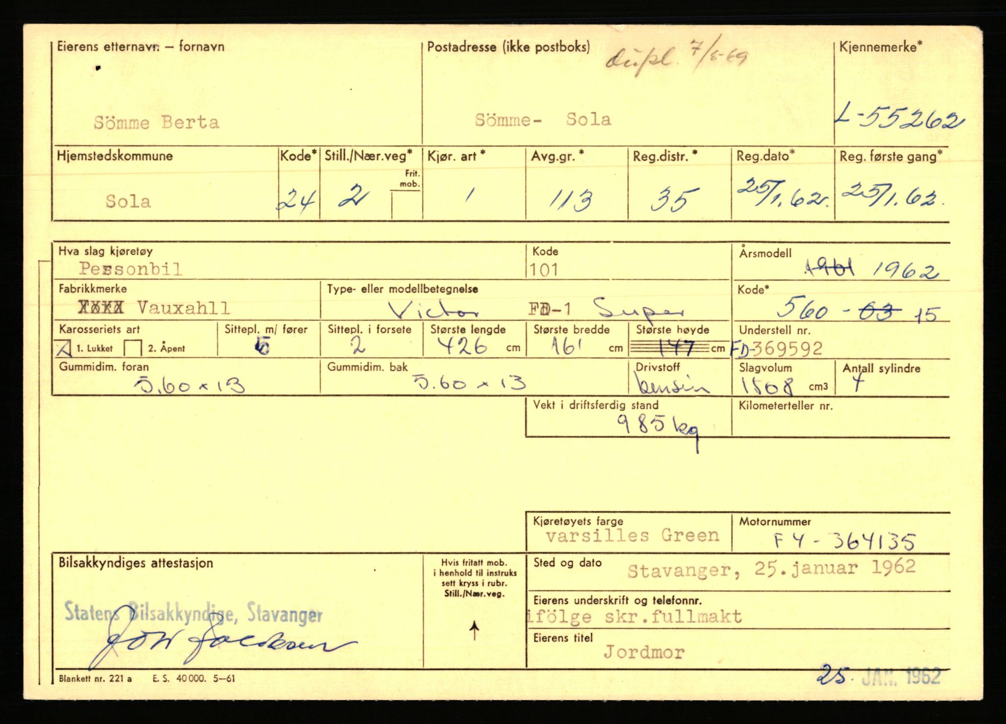 Stavanger trafikkstasjon, AV/SAST-A-101942/0/F/L0054: L-54200 - L-55699, 1930-1971, p. 2161