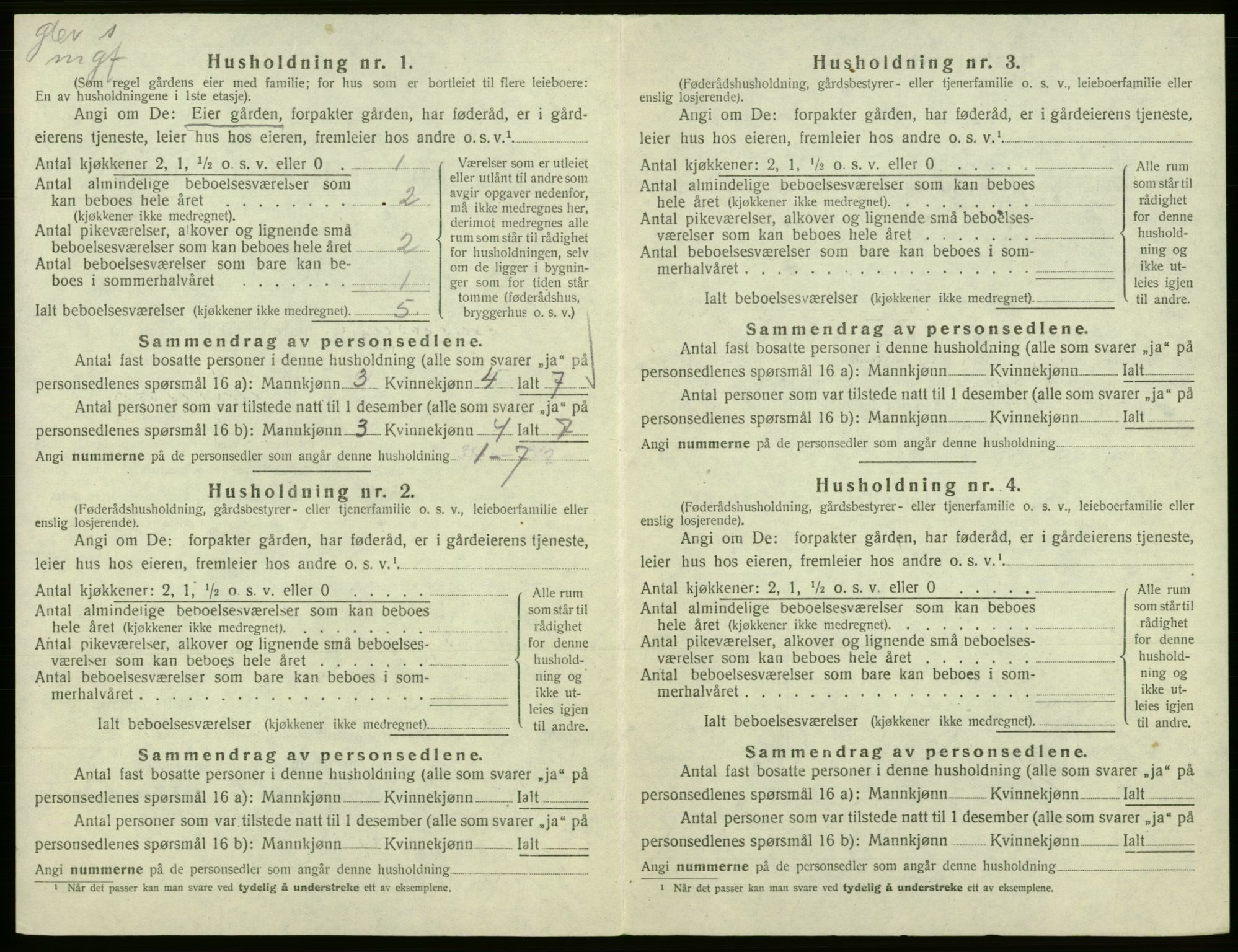 SAB, 1920 census for Hålandsdal, 1920, p. 203