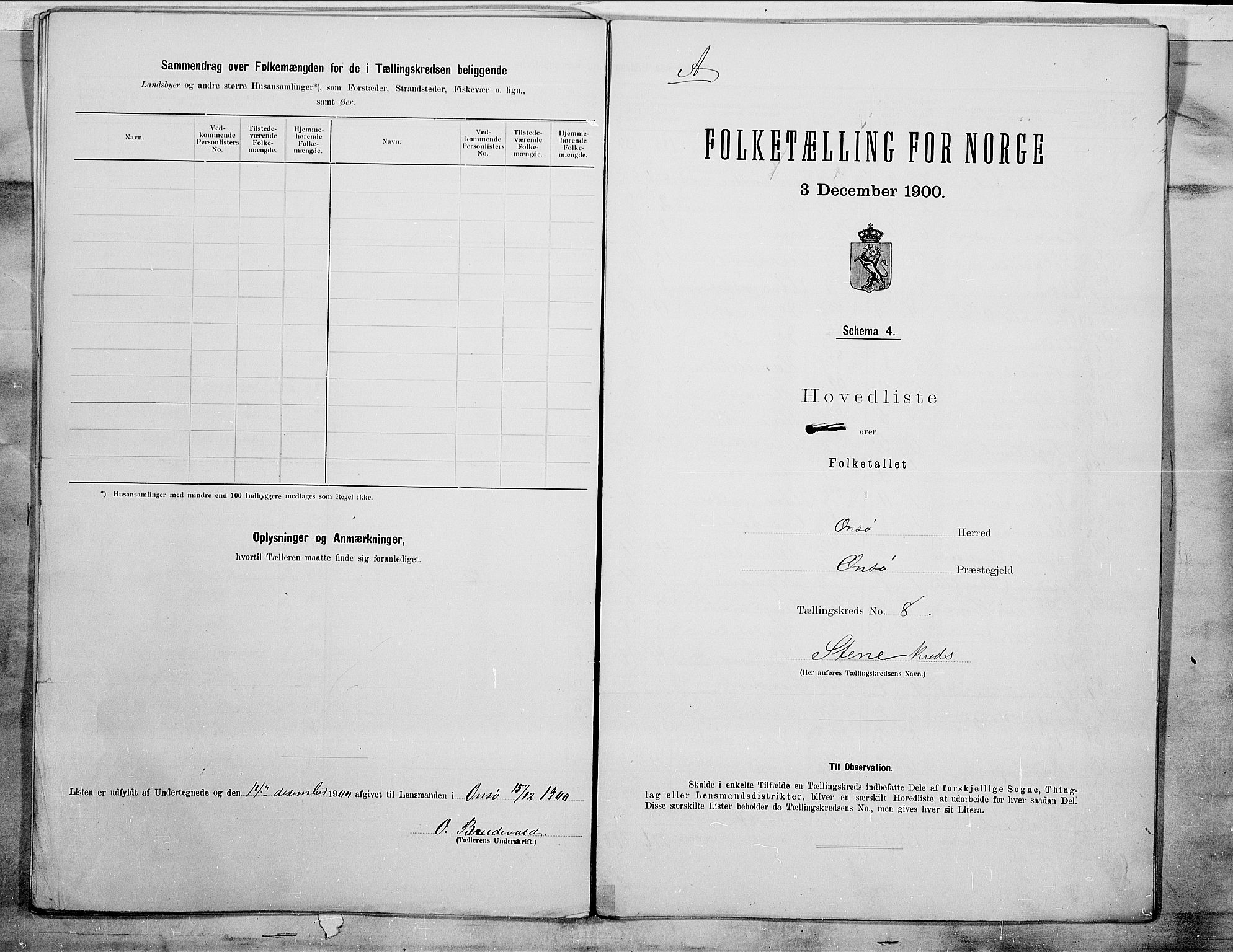 SAO, 1900 census for Onsøy, 1900, p. 26