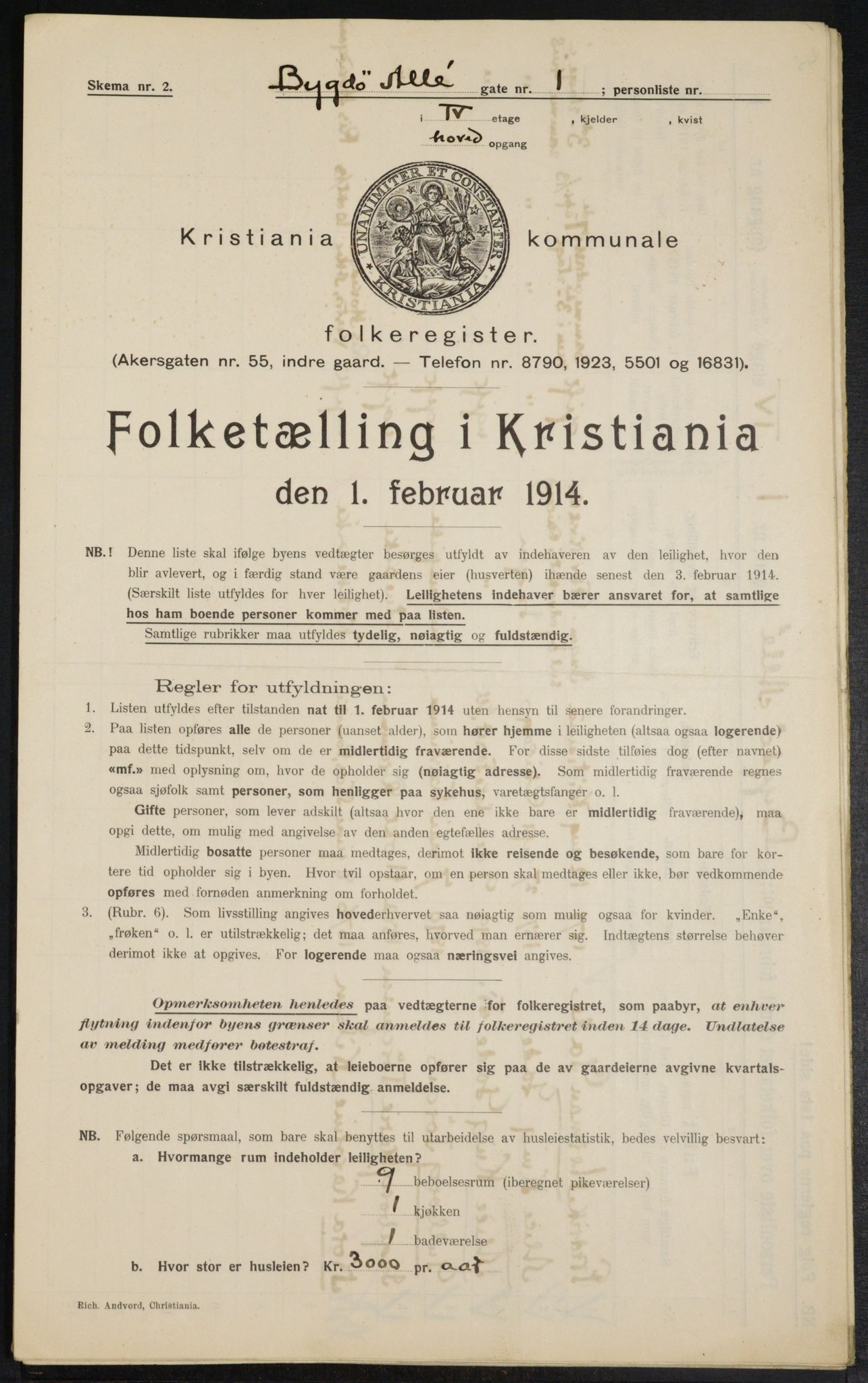 OBA, Municipal Census 1914 for Kristiania, 1914, p. 10296