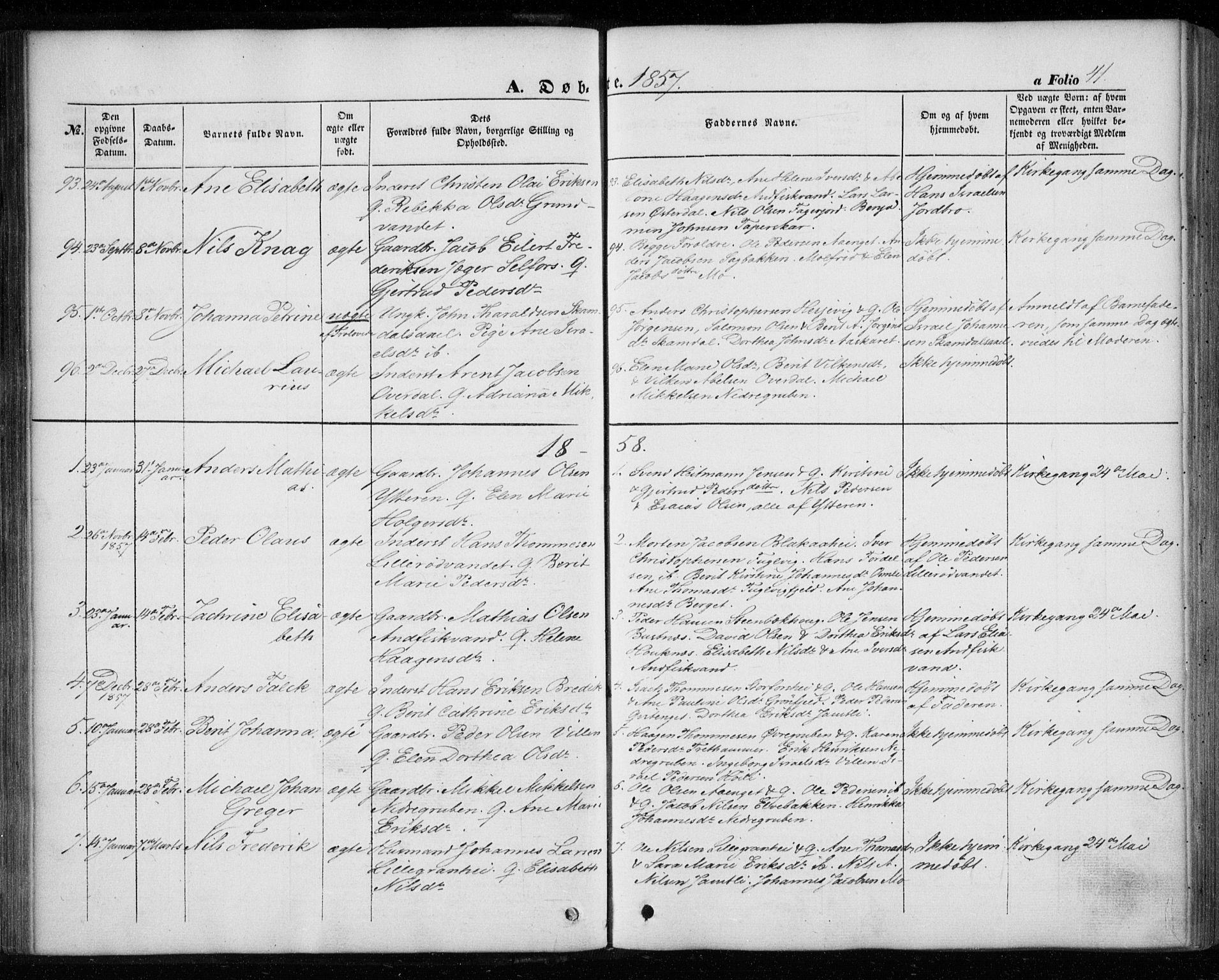 Ministerialprotokoller, klokkerbøker og fødselsregistre - Nordland, SAT/A-1459/827/L0392: Parish register (official) no. 827A04, 1853-1866, p. 41