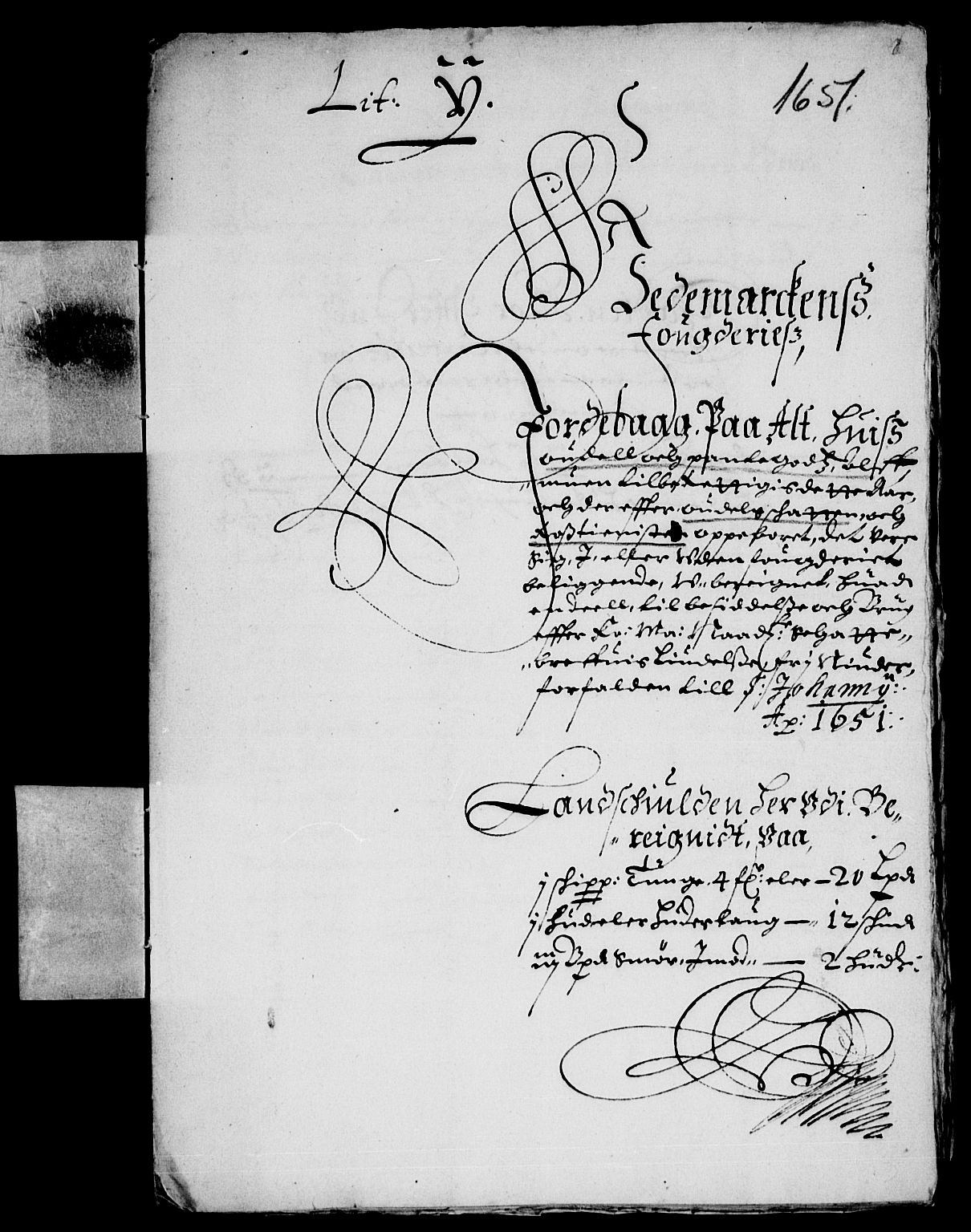 Rentekammeret inntil 1814, Reviderte regnskaper, Lensregnskaper, RA/EA-5023/R/Rb/Rba/L0208: Akershus len, 1651-1652