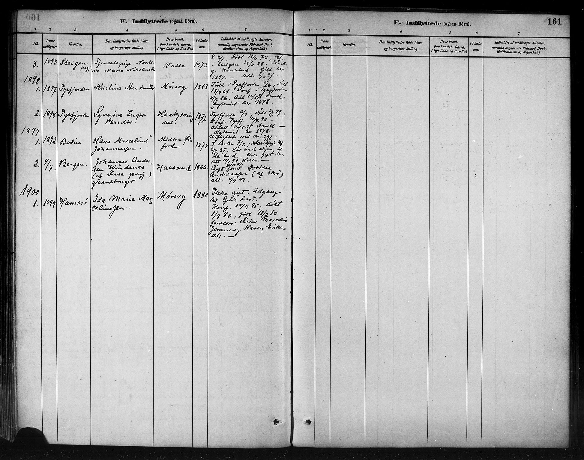 Ministerialprotokoller, klokkerbøker og fødselsregistre - Nordland, AV/SAT-A-1459/858/L0831: Parish register (official) no. 858A01, 1884-1902, p. 161