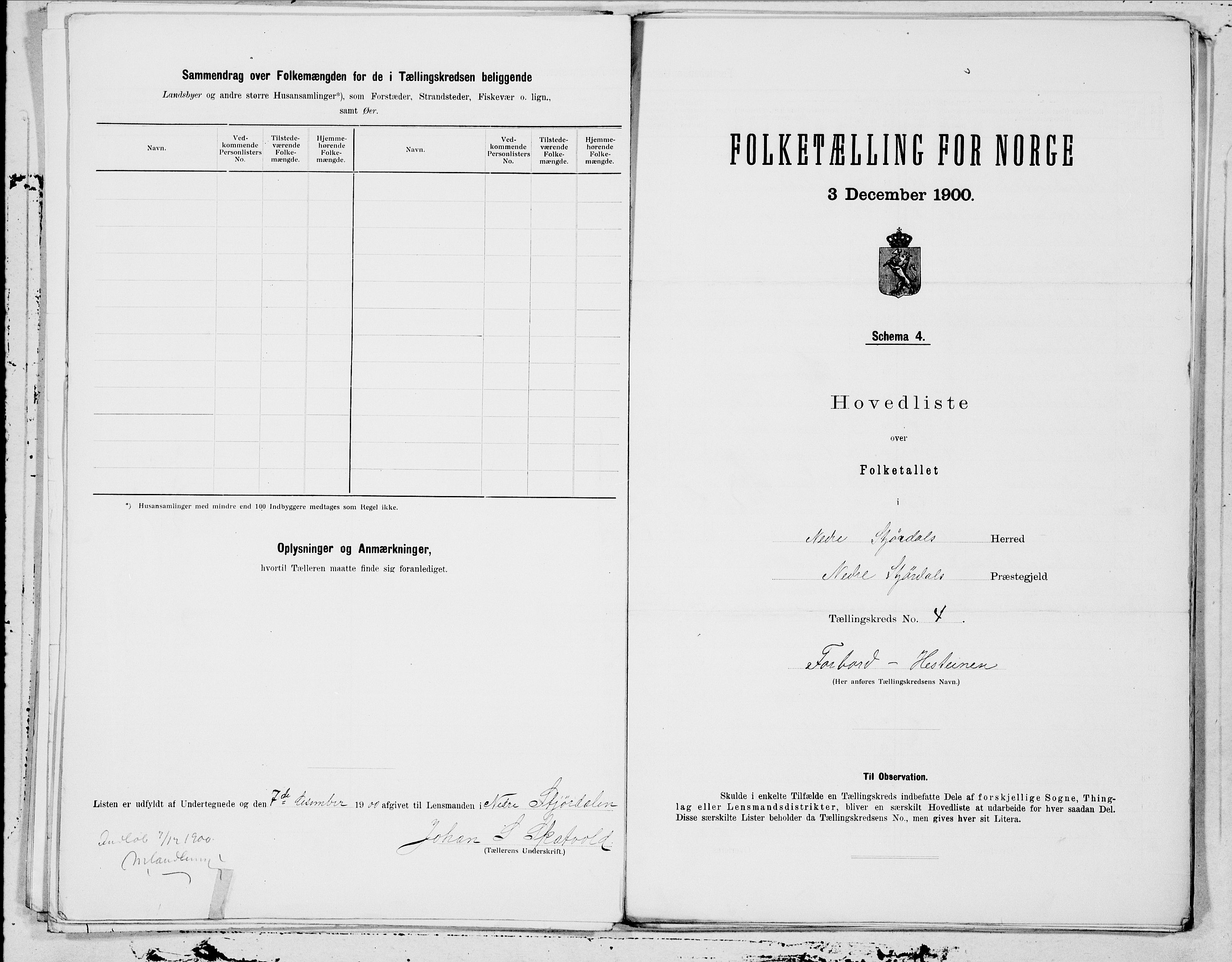 SAT, 1900 census for Nedre Stjørdal, 1900, p. 8