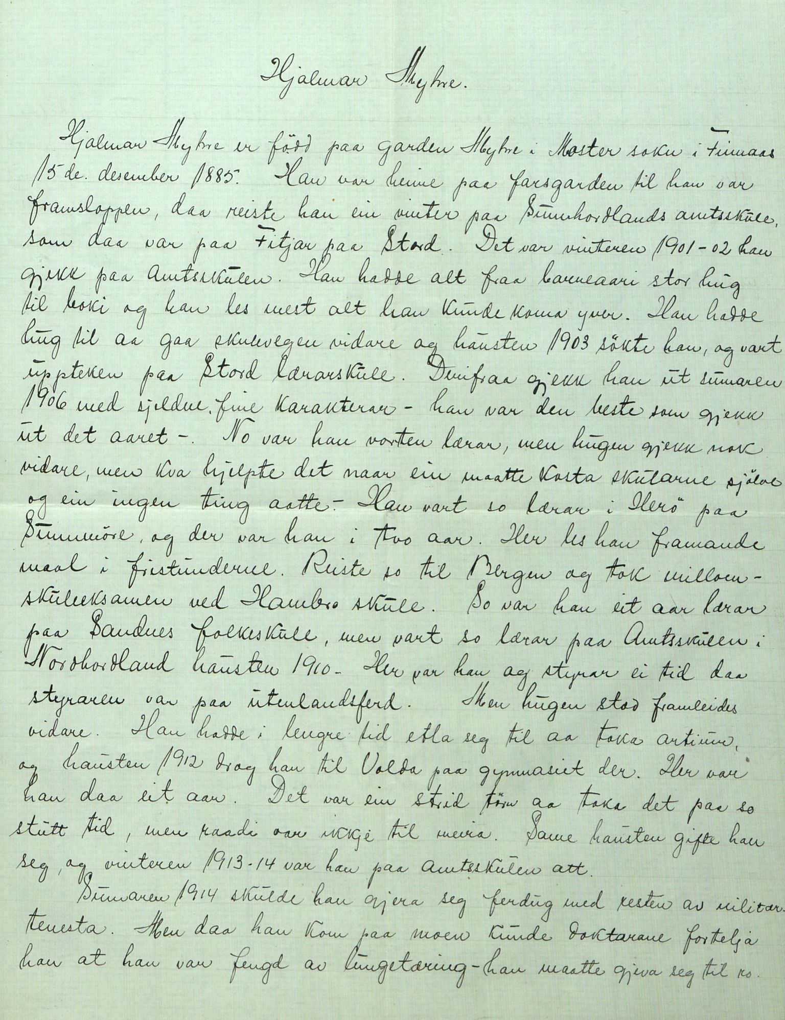Rikard Berge, TEMU/TGM-A-1003/F/L0008/0033: 300-340 / 332 Biografiar, 1915, p. 30