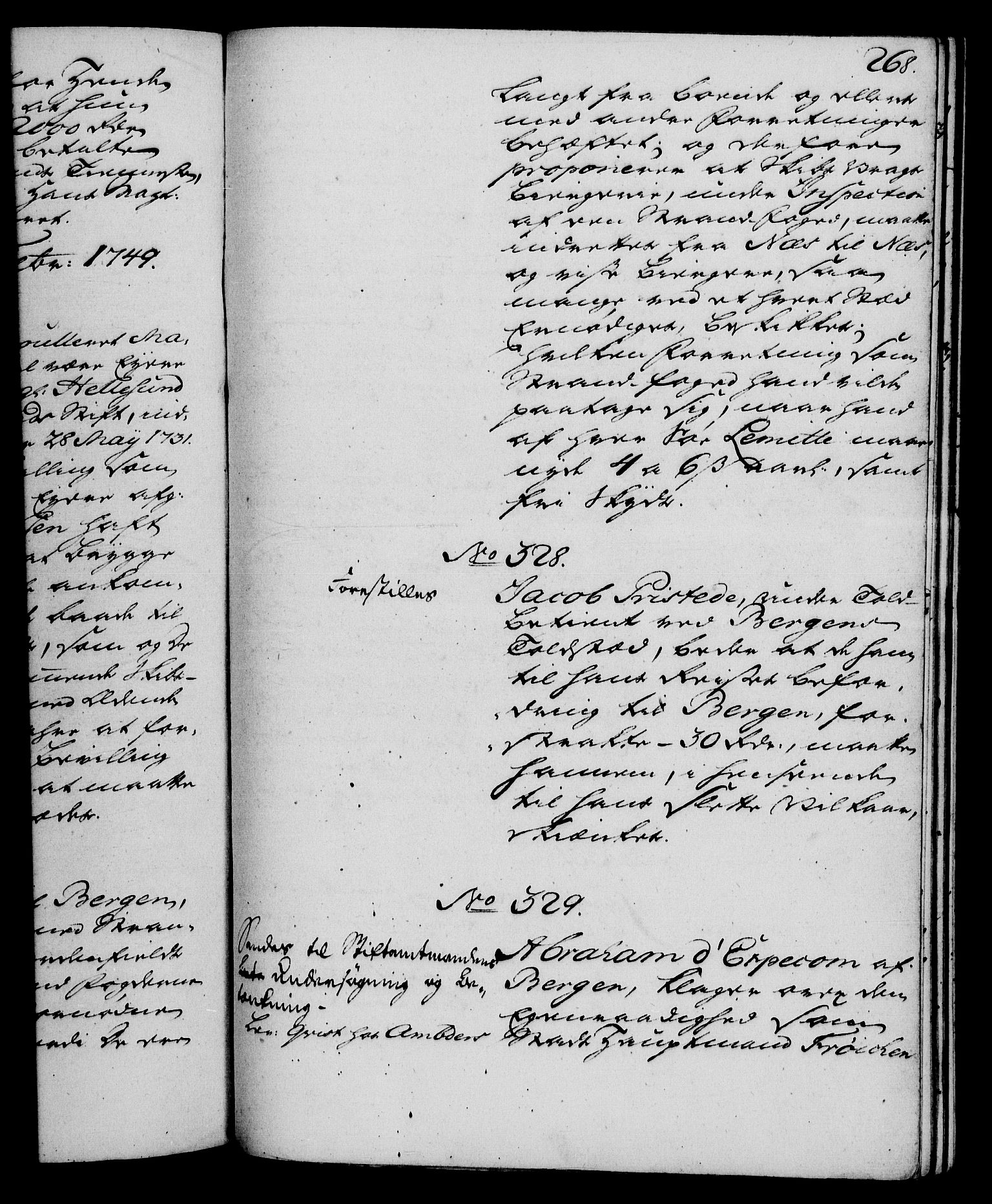 Rentekammeret, Kammerkanselliet, RA/EA-3111/G/Gh/Gha/L0029: Norsk ekstraktmemorialprotokoll (merket RK 53.74), 1748-1749, p. 268