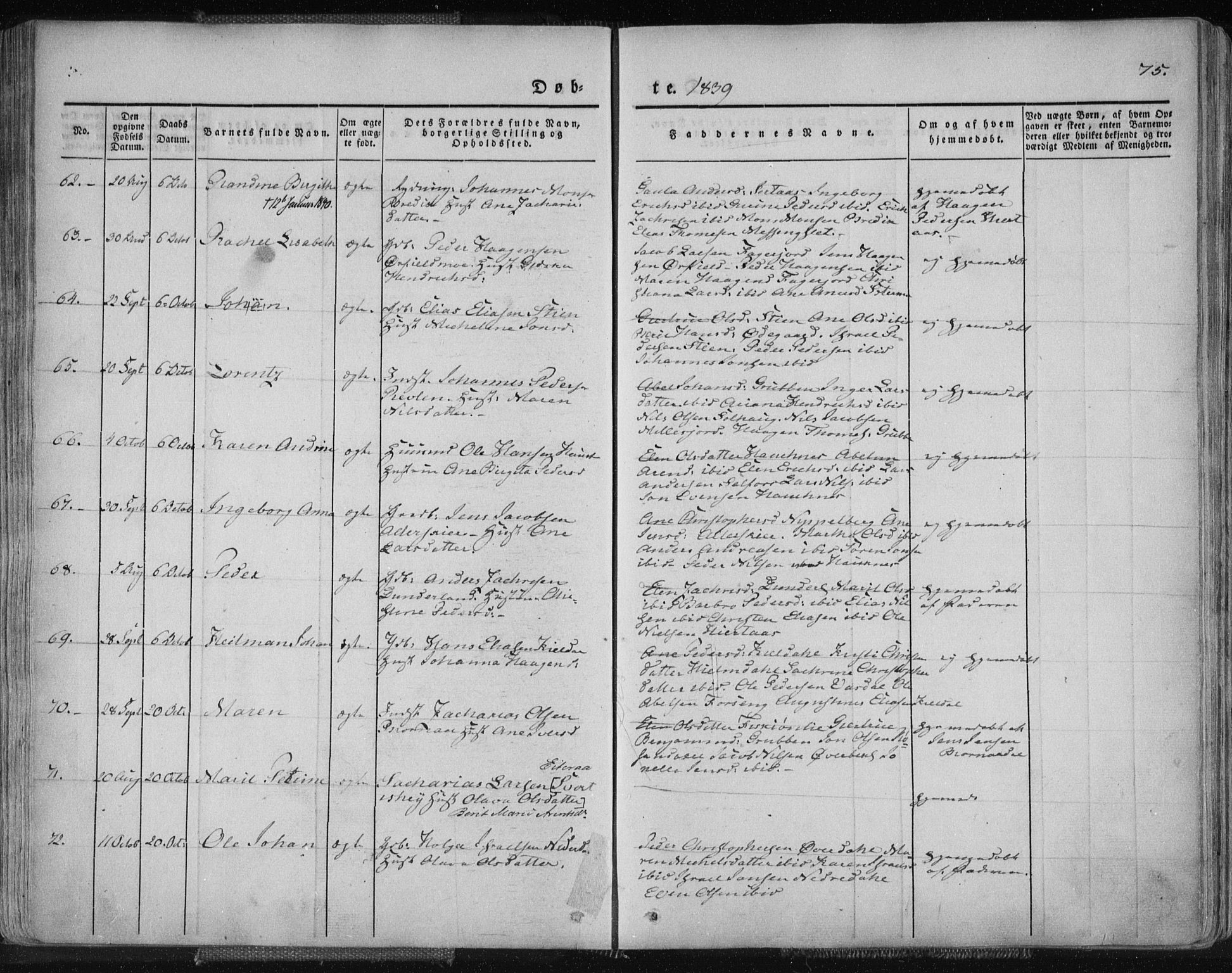 Ministerialprotokoller, klokkerbøker og fødselsregistre - Nordland, SAT/A-1459/827/L0390: Parish register (official) no. 827A02, 1826-1841, p. 75
