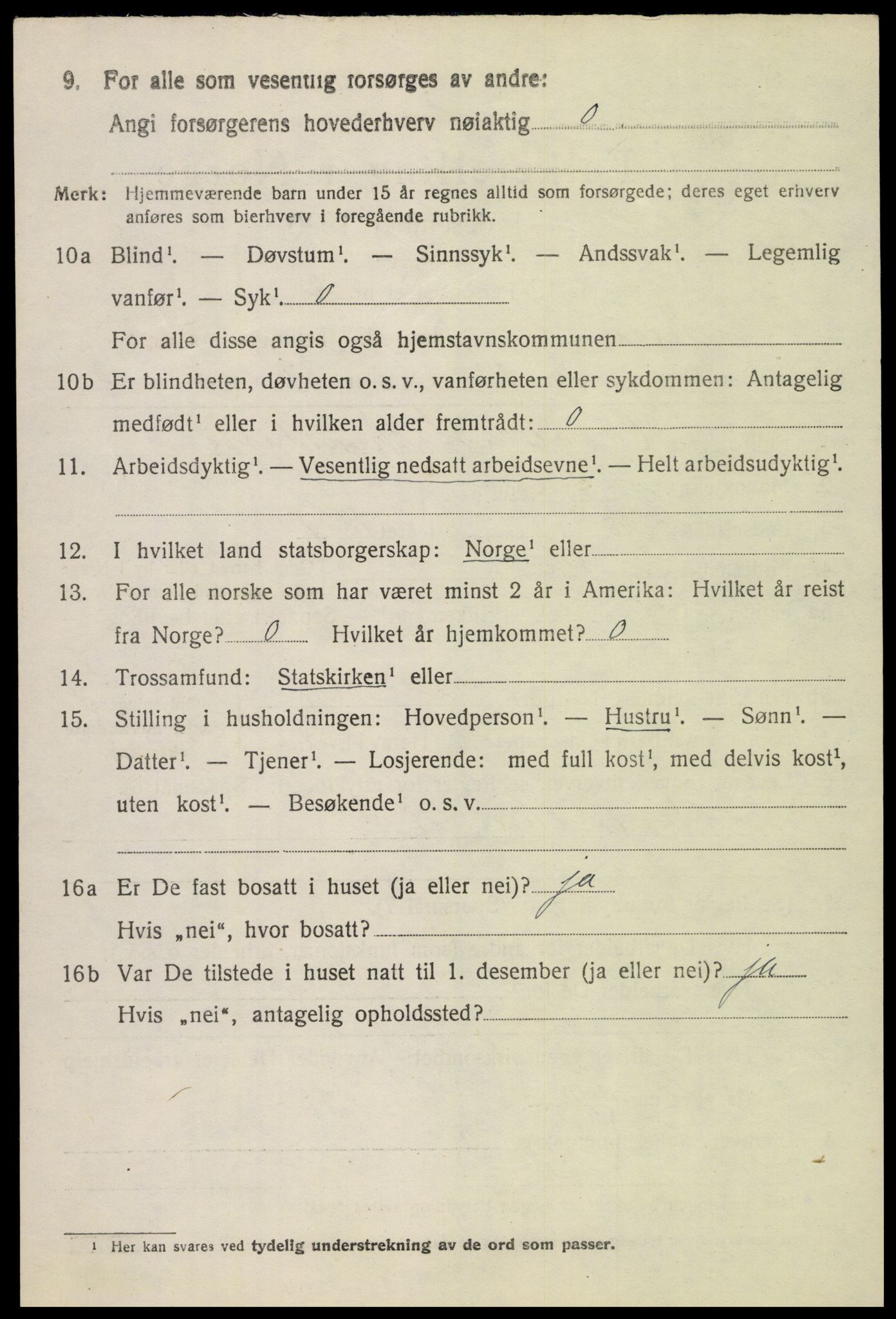 SAH, 1920 census for Biri, 1920, p. 5886