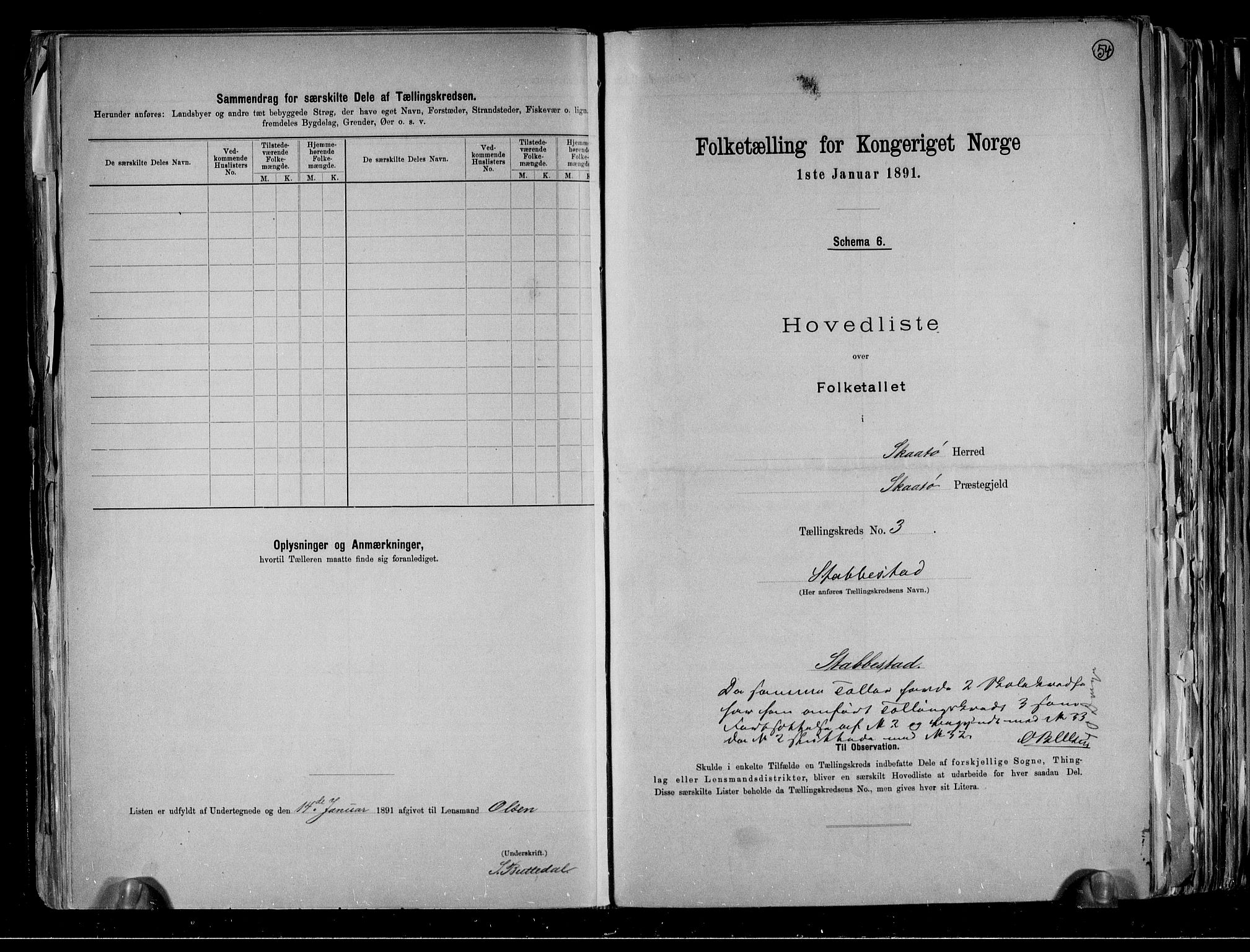 RA, 1891 census for 0815 Skåtøy, 1891, p. 8