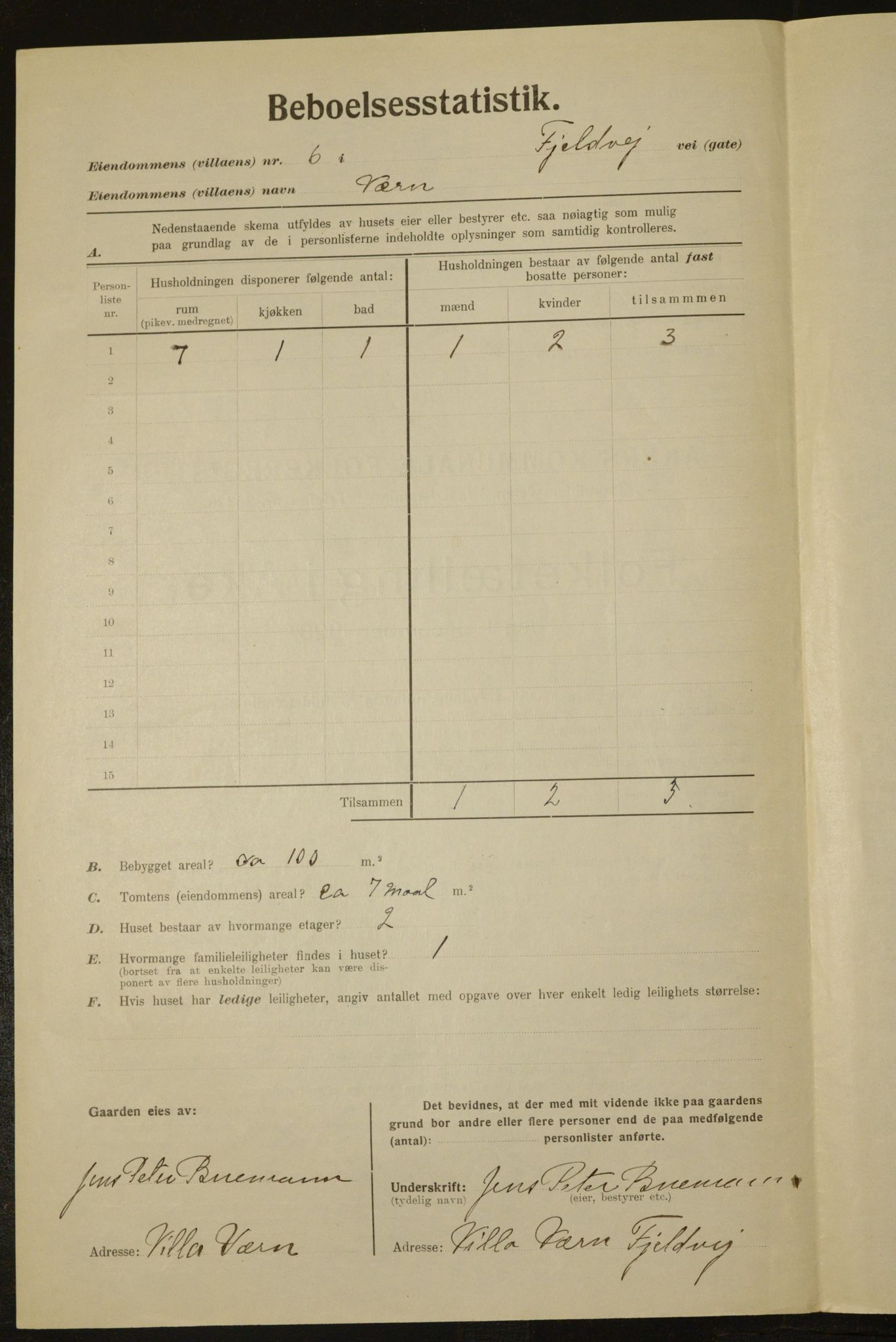 , Municipal Census 1923 for Aker, 1923, p. 1684