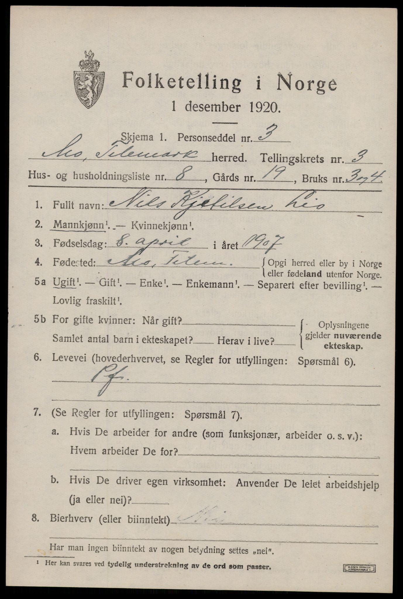 SAKO, 1920 census for Mo, 1920, p. 1496