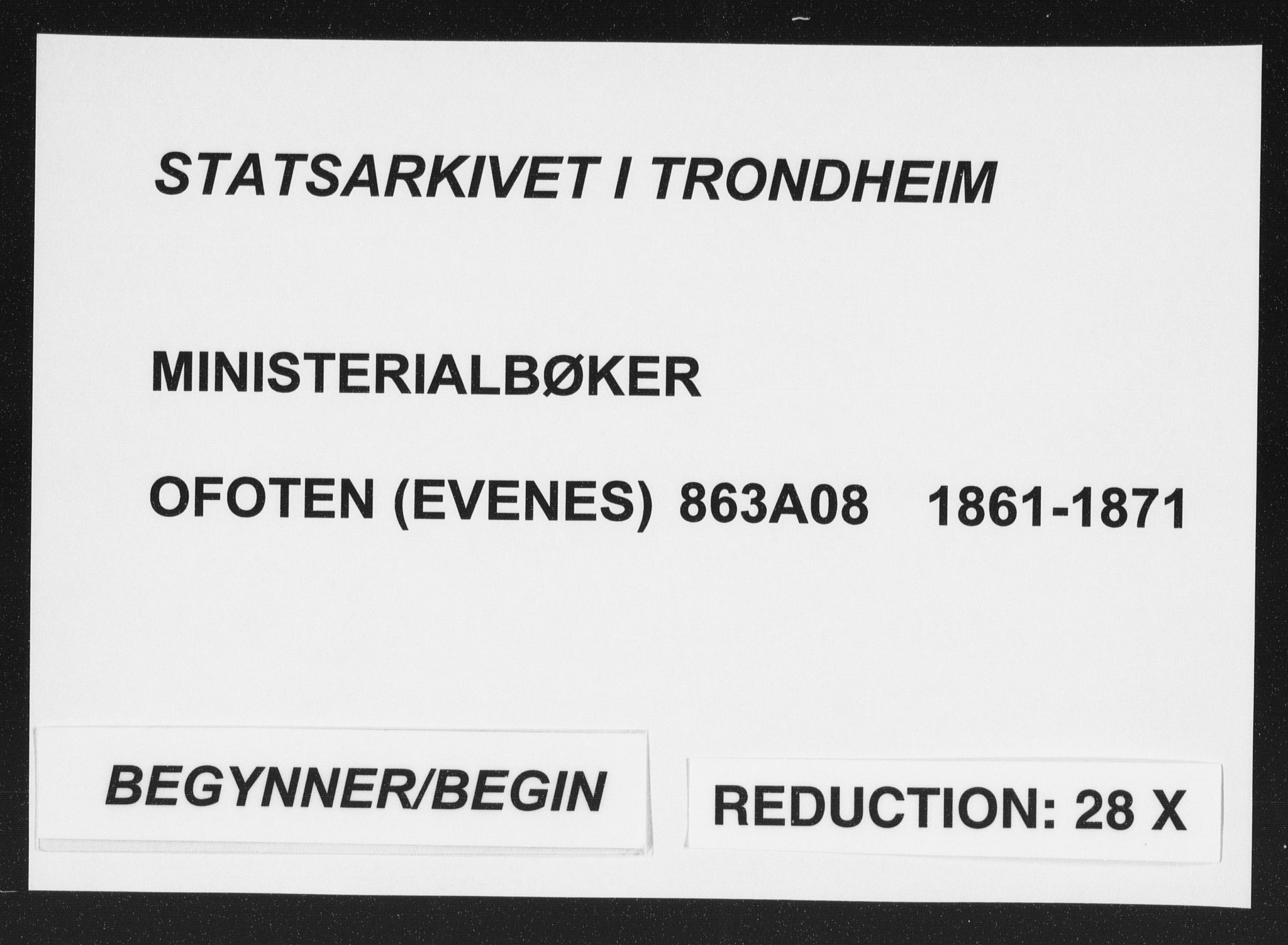 Ministerialprotokoller, klokkerbøker og fødselsregistre - Nordland, SAT/A-1459/863/L0896: Parish register (official) no. 863A08, 1861-1871