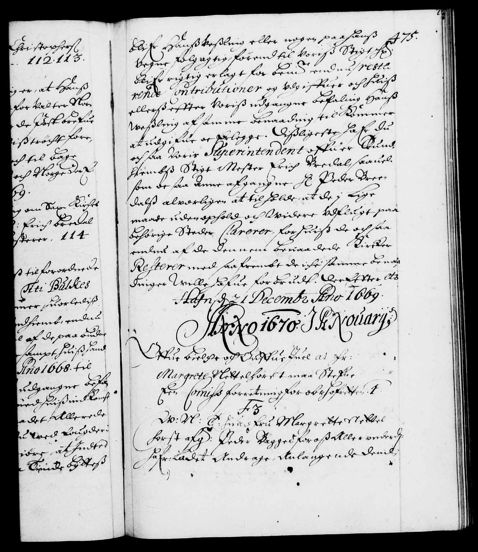 Danske Kanselli 1572-1799, AV/RA-EA-3023/F/Fc/Fca/Fcab/L0011: Norske tegnelser (mikrofilm), 1660-1670, p. 475a