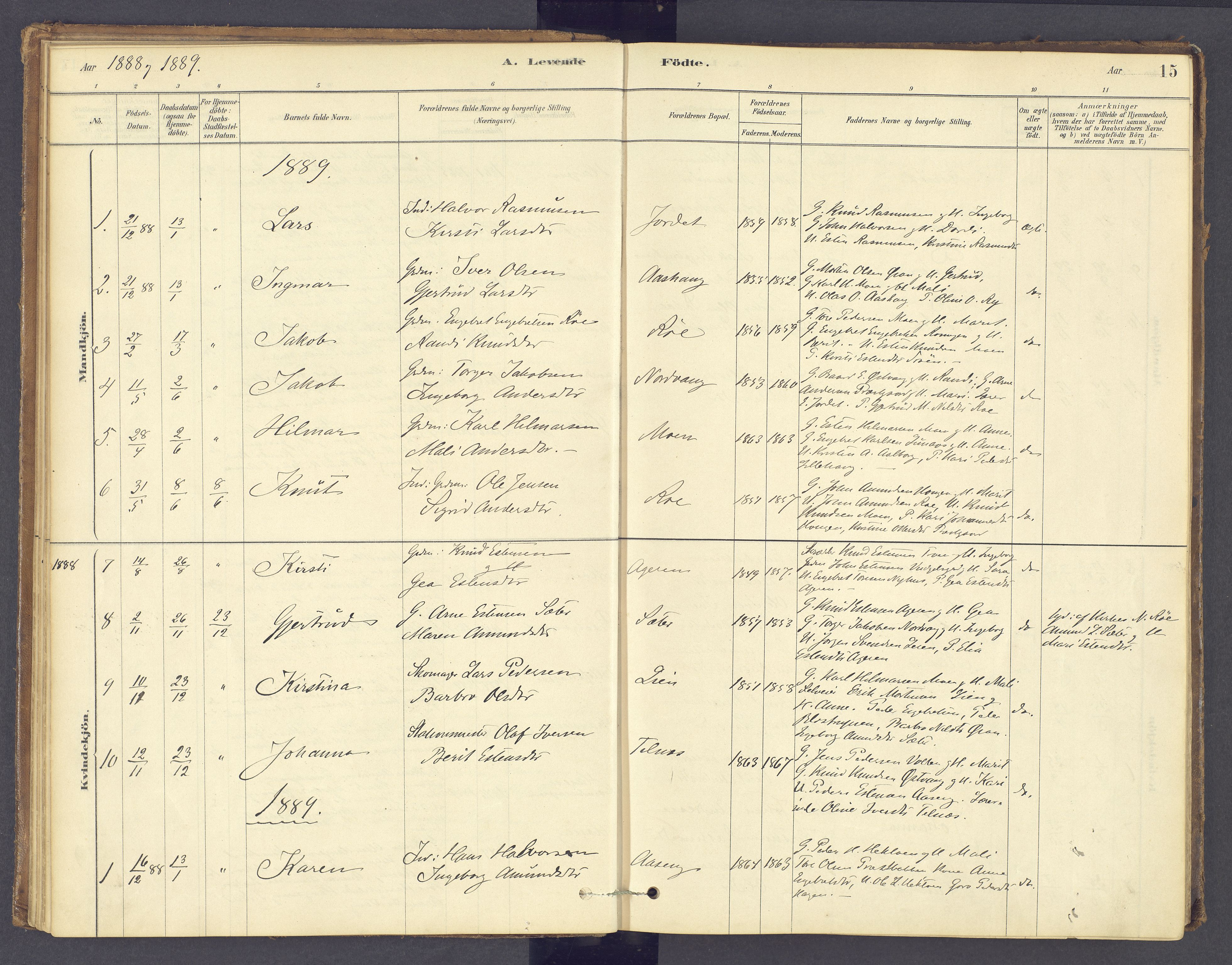 Tolga prestekontor, SAH/PREST-062/K/L0012: Parish register (official) no. 12, 1877-1925, p. 15