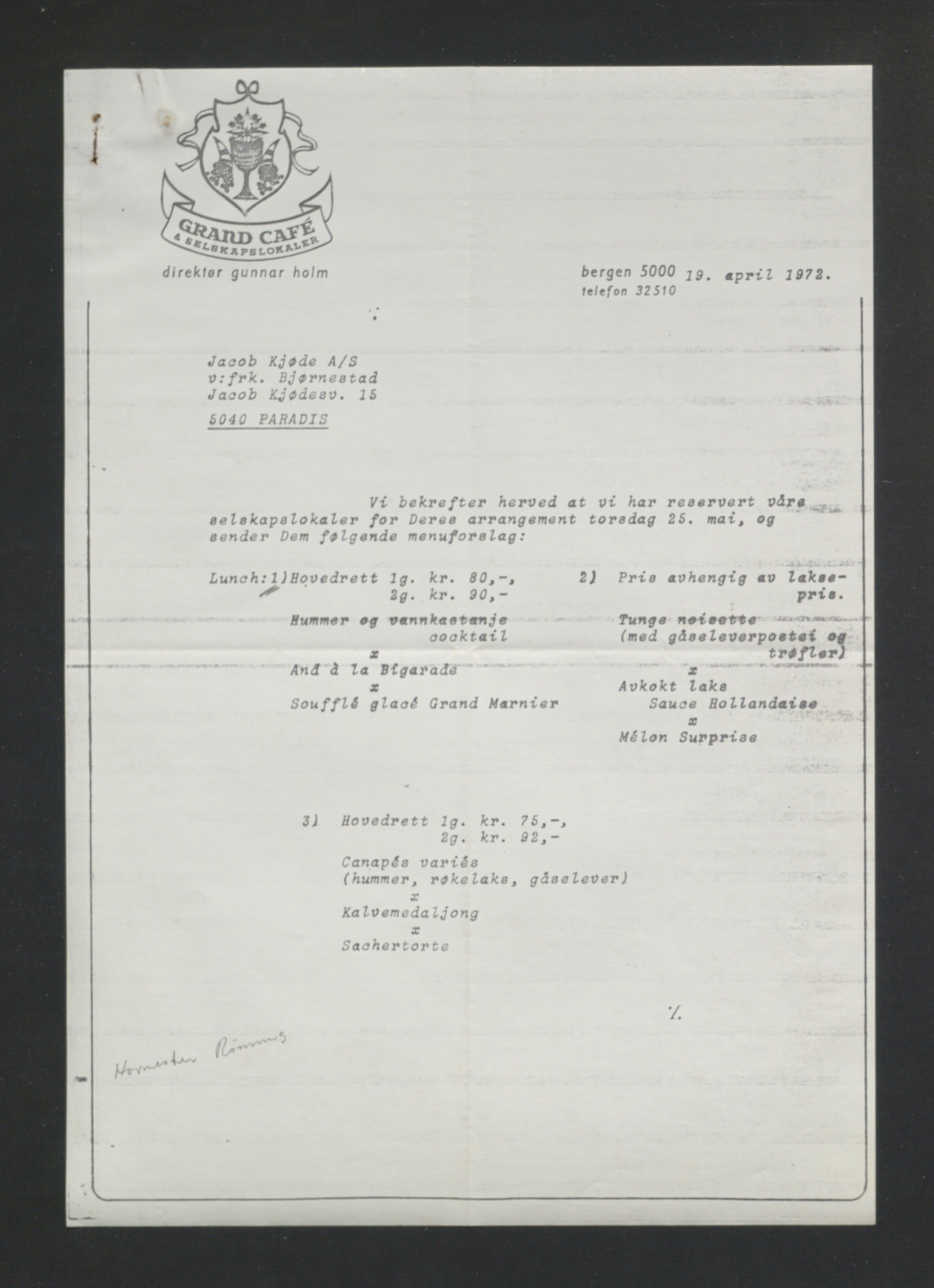 Sotrabrua AS, IKAH/1246-Pa0002/D/Da/L0001/0009/0001: Oppstart og opning  / Tilstellingar i samband med bruopninga 1971-1972, 1972