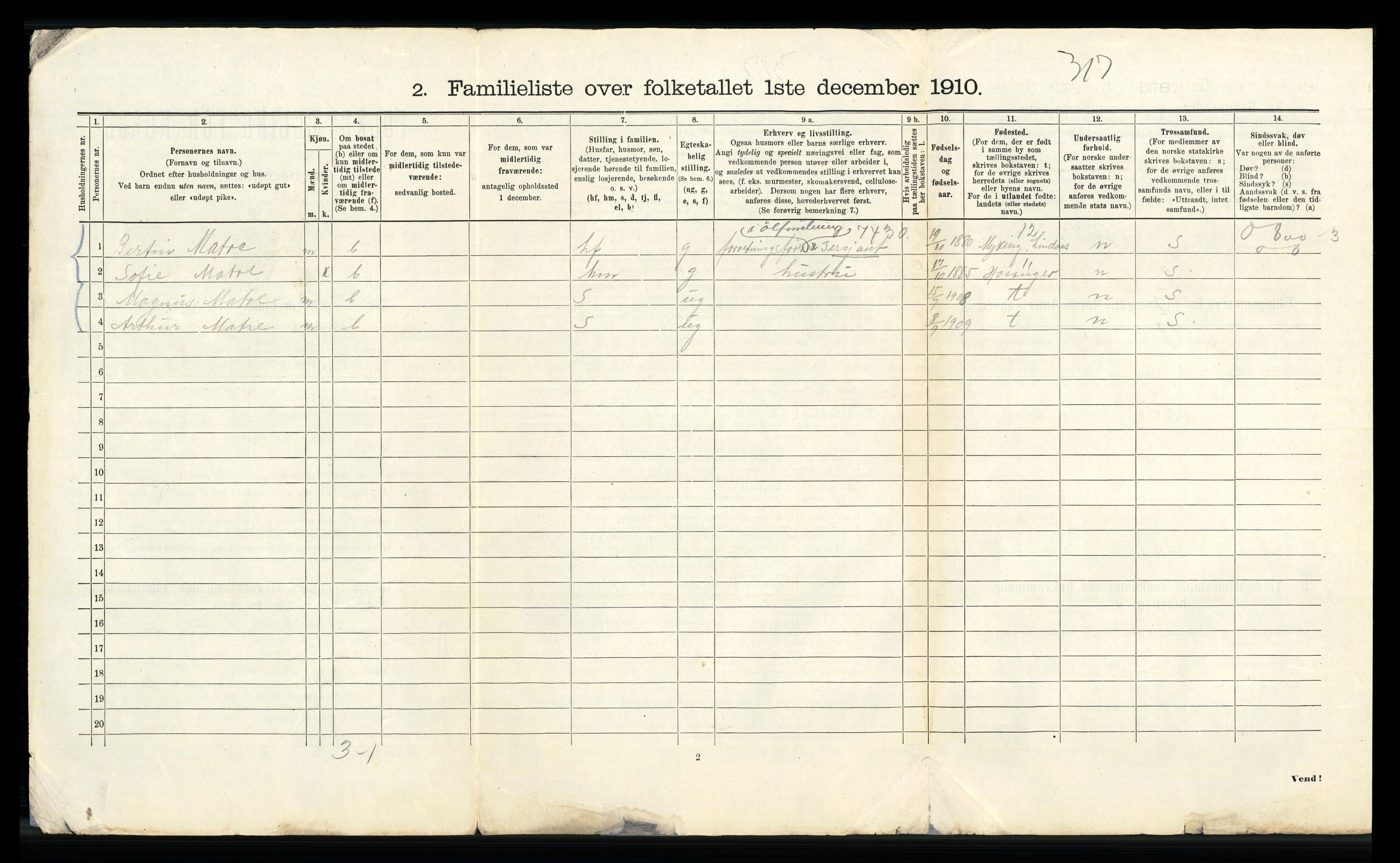 RA, 1910 census for Bergen, 1910, p. 29492