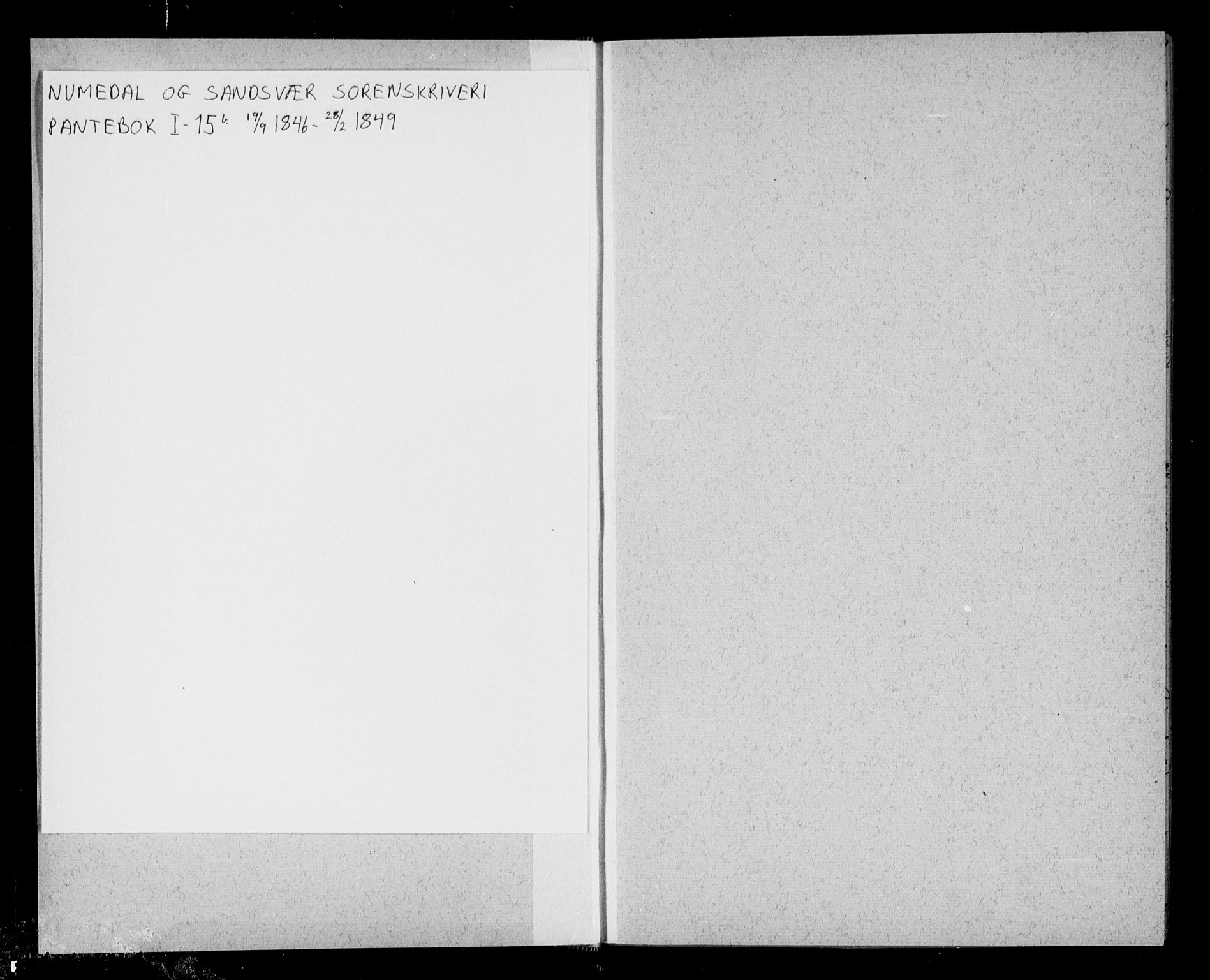 Numedal og Sandsvær sorenskriveri, SAKO/A-128/G/Ga/Gaa/L0015B: Mortgage book no. I 15b, 1846-1849