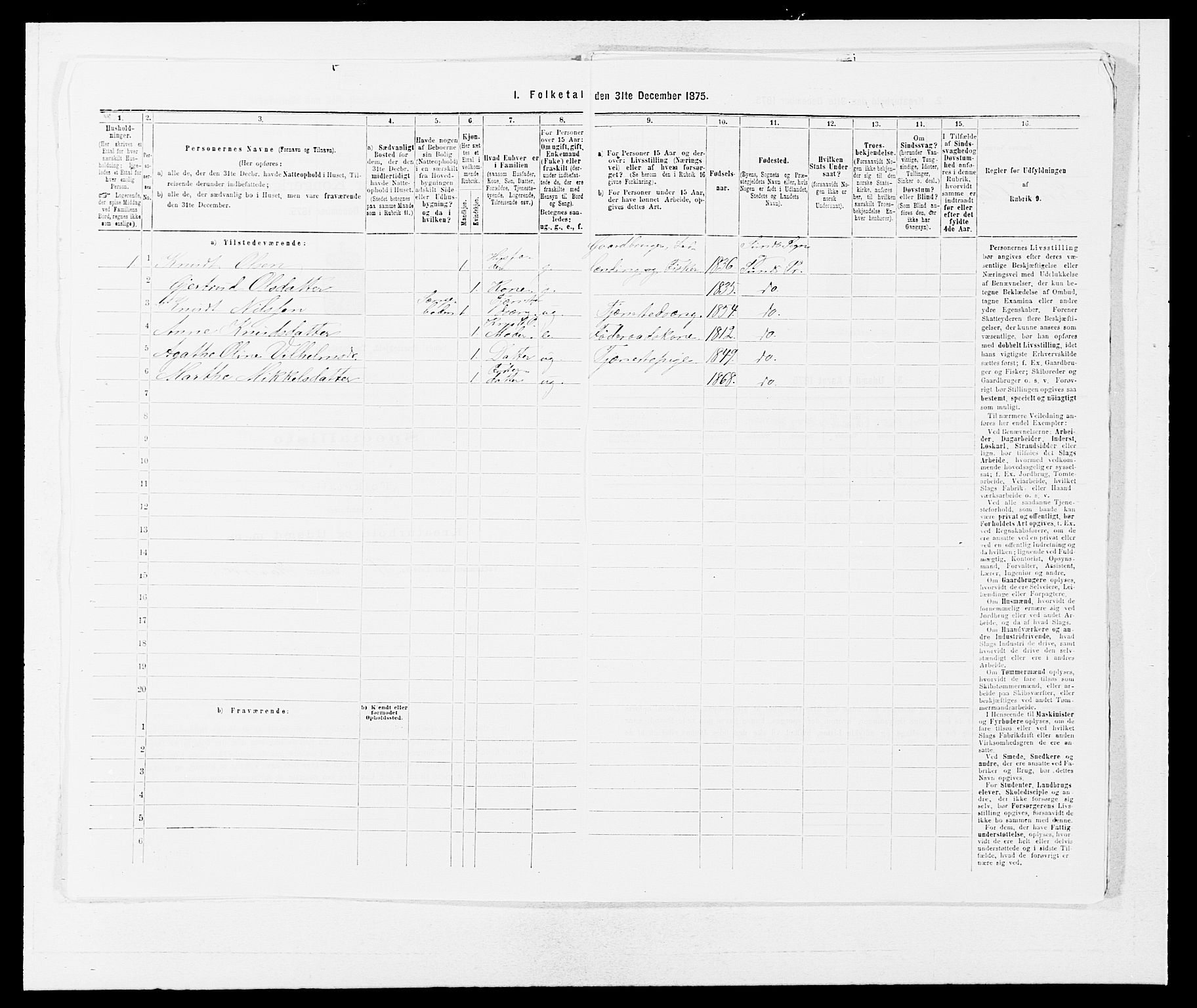 SAB, 1875 census for 1245P Sund, 1875, p. 337