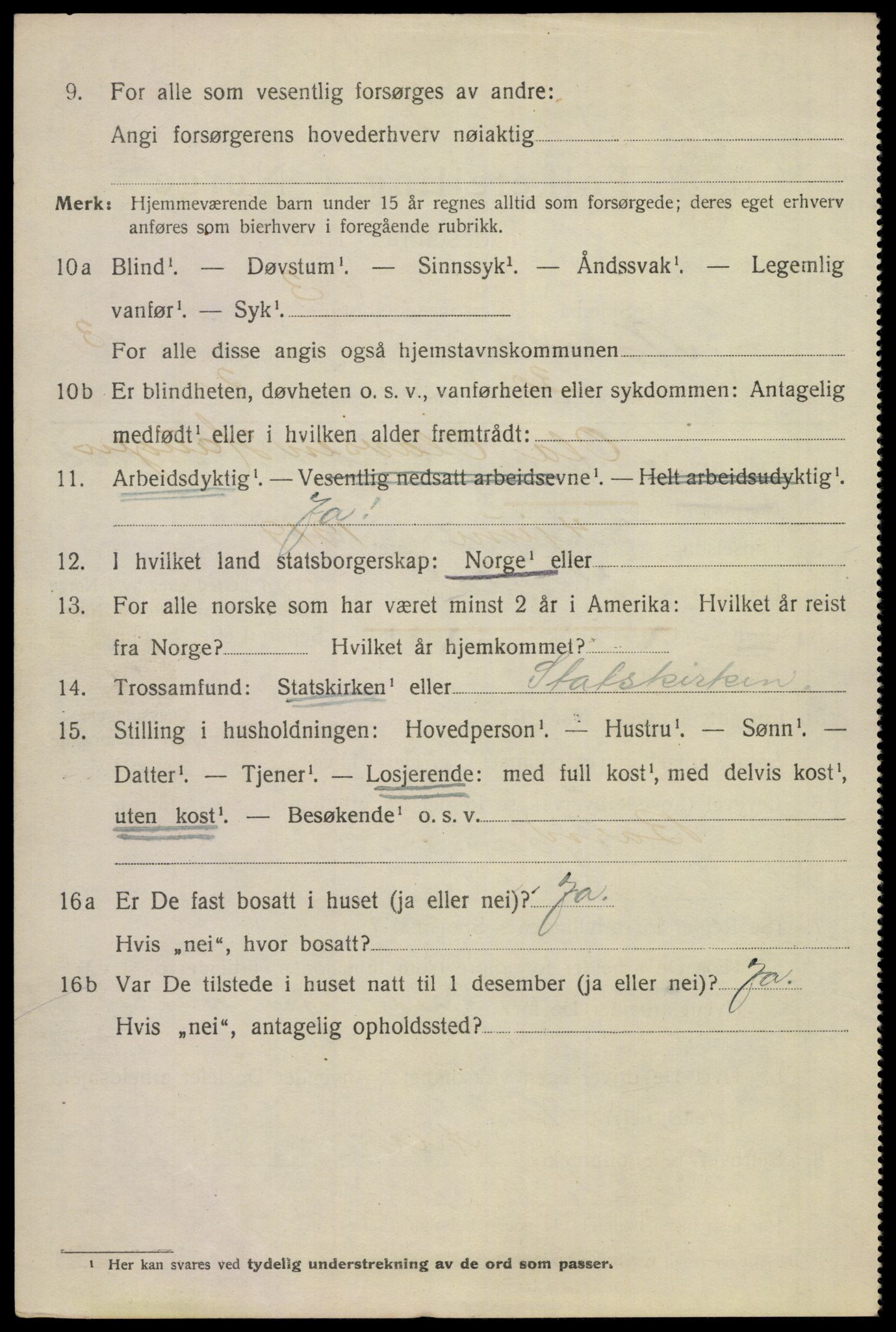 SAKO, 1920 census for Notodden, 1920, p. 8973