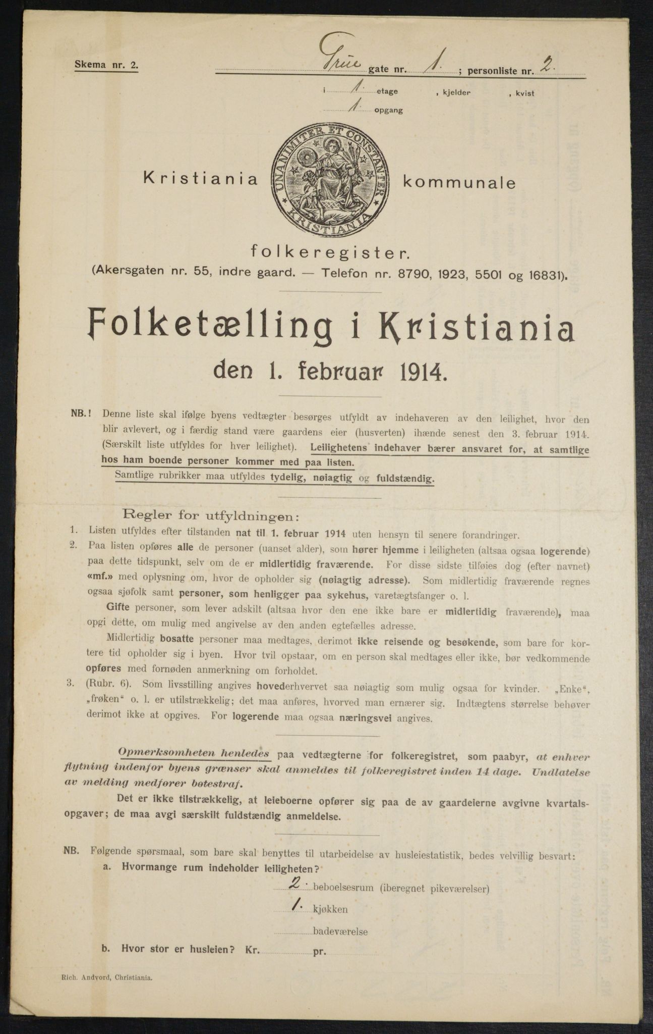 OBA, Municipal Census 1914 for Kristiania, 1914, p. 30330