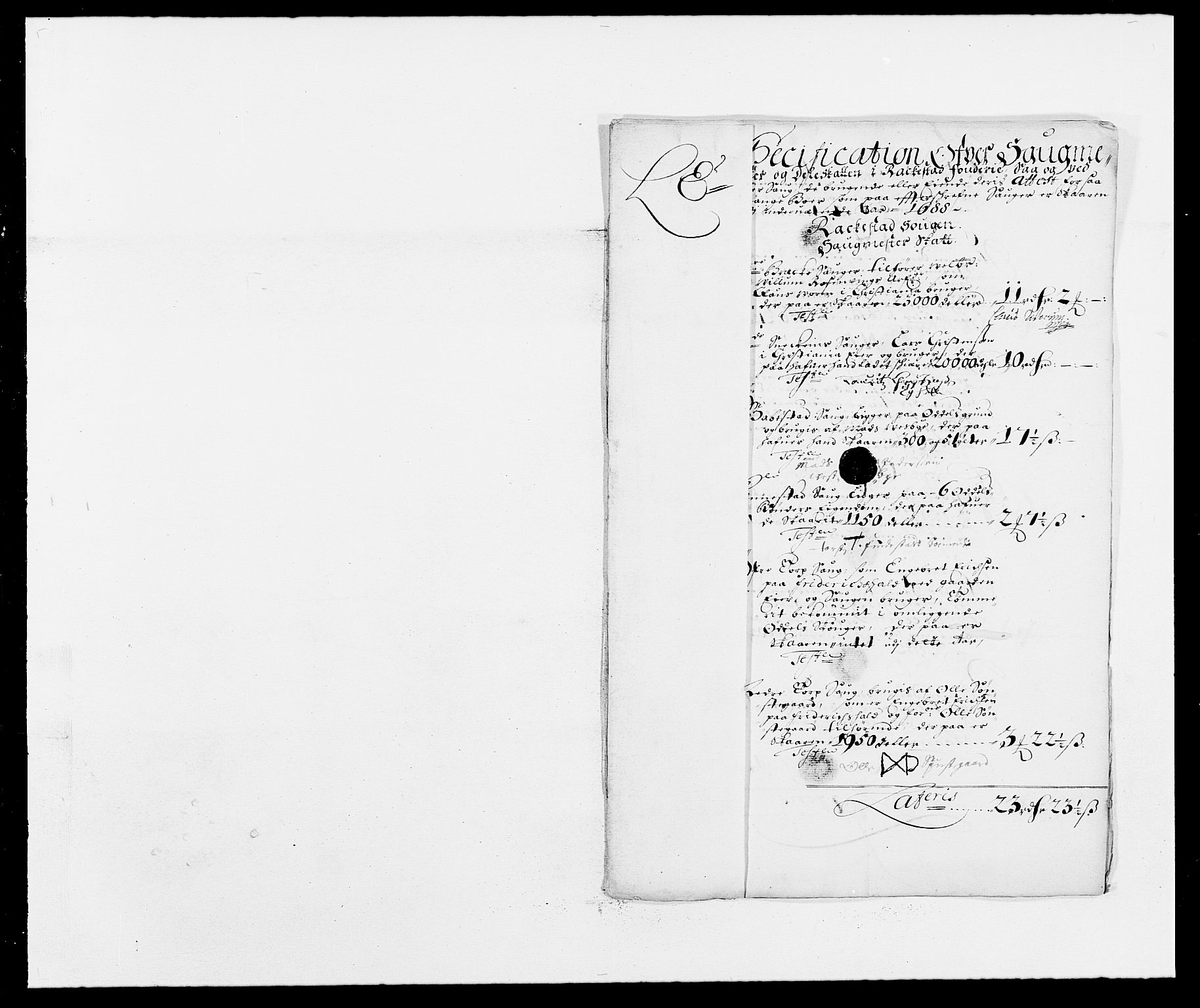 Rentekammeret inntil 1814, Reviderte regnskaper, Fogderegnskap, RA/EA-4092/R05/L0276: Fogderegnskap Rakkestad, 1683-1688, p. 218