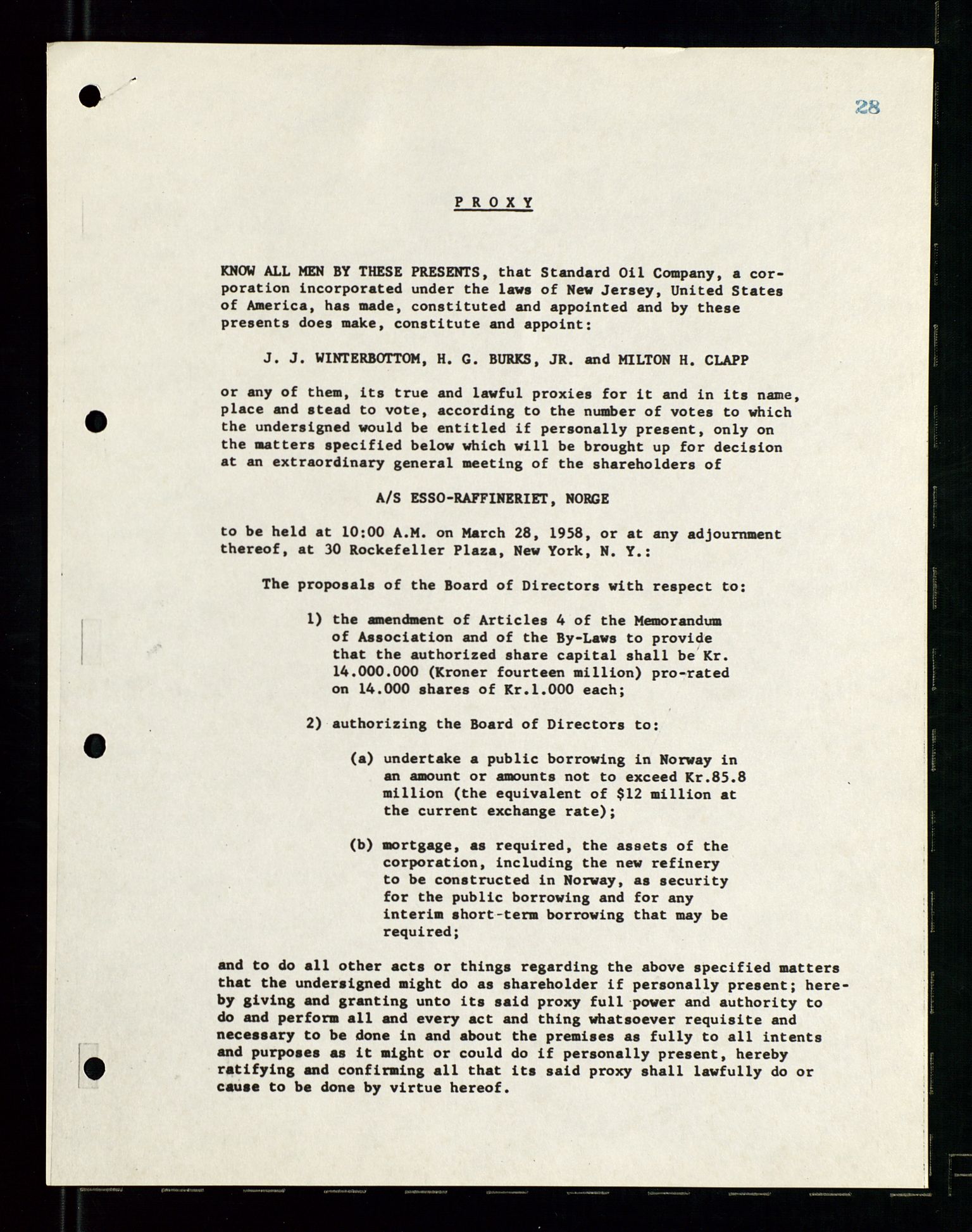 PA 1537 - A/S Essoraffineriet Norge, AV/SAST-A-101957/A/Aa/L0002/0001: Styremøter / Shareholder meetings, Board meeting minutes, 1957-1961, p. 46