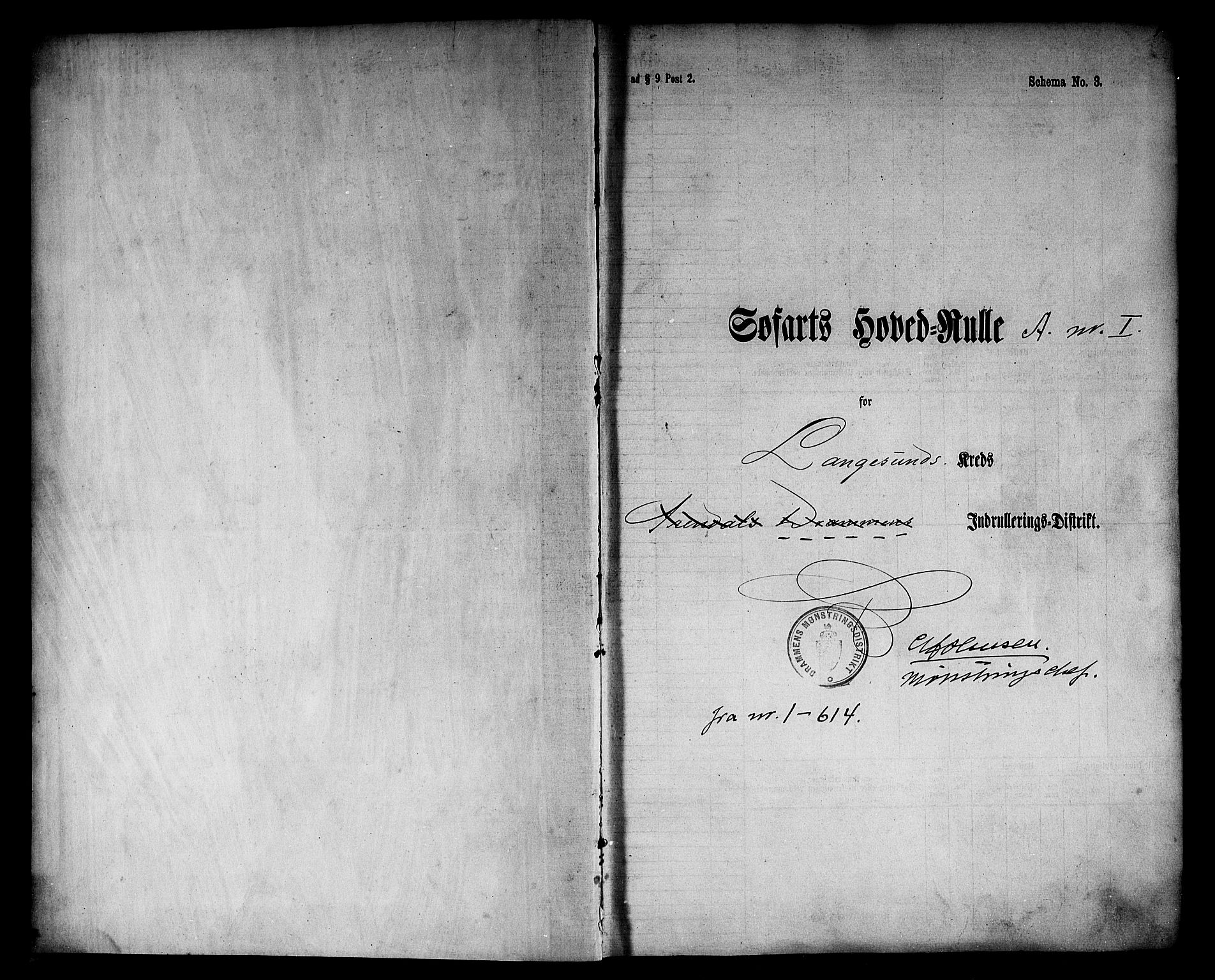 Langesund innrulleringskontor, SAKO/A-831/F/Fc/L0002: Hovedrulle, 1868-1870, p. 2