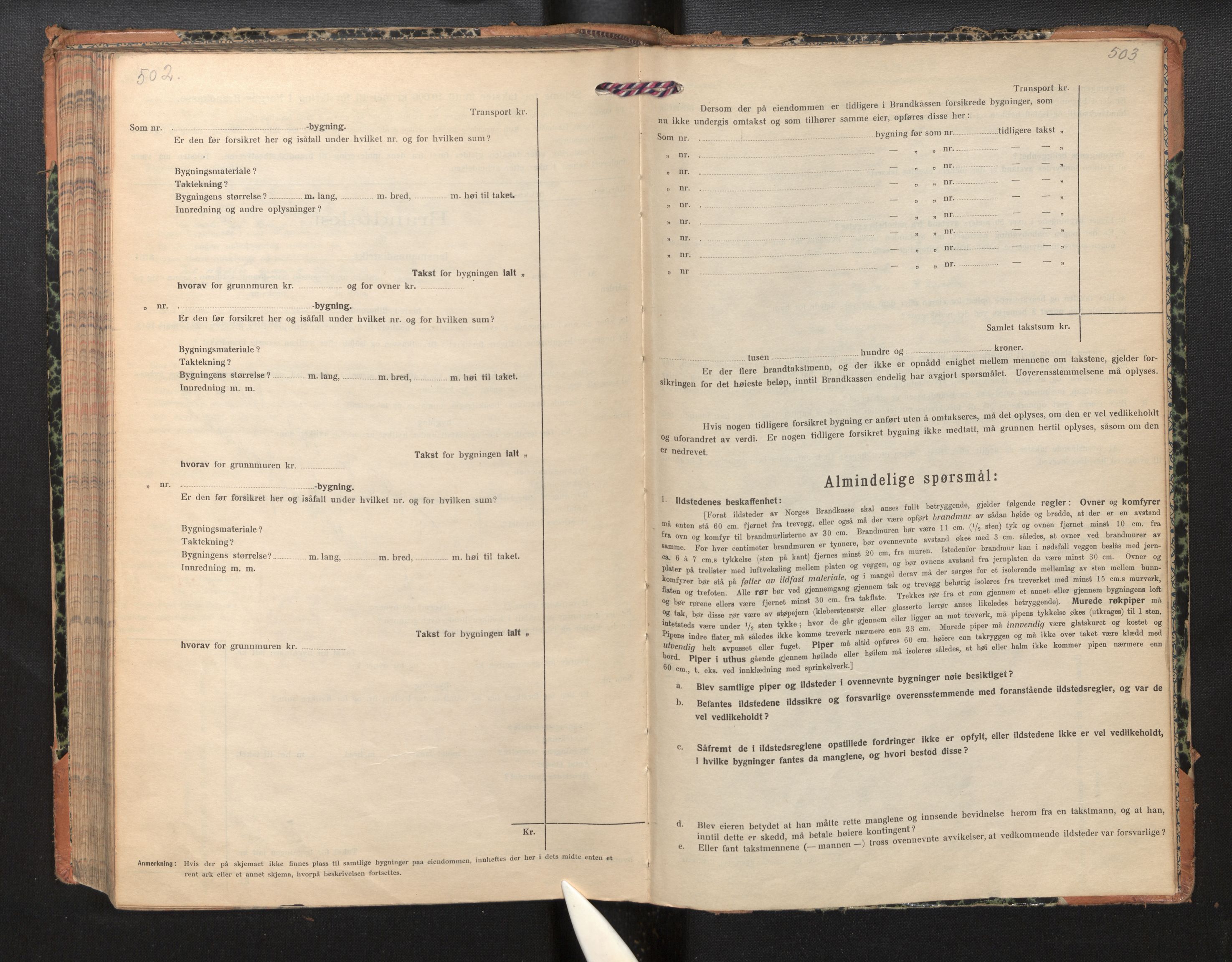 Lensmannen i Leikanger, AV/SAB-A-29201/0012/L0007: Branntakstprotokoll, skjematakst, 1926-1936, p. 502-503