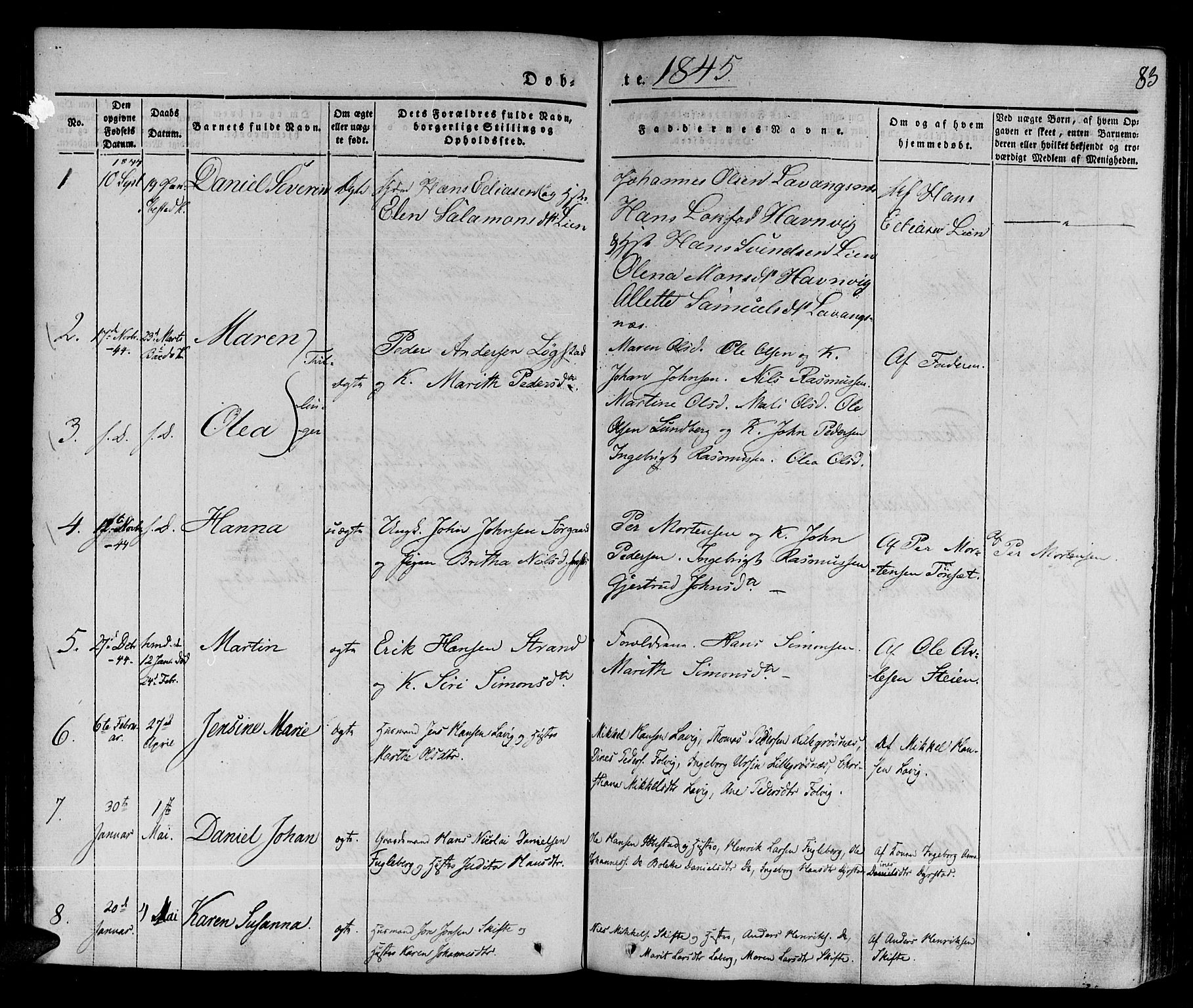 Ibestad sokneprestembete, SATØ/S-0077/H/Ha/Haa/L0006kirke: Parish register (official) no. 6, 1837-1850, p. 83