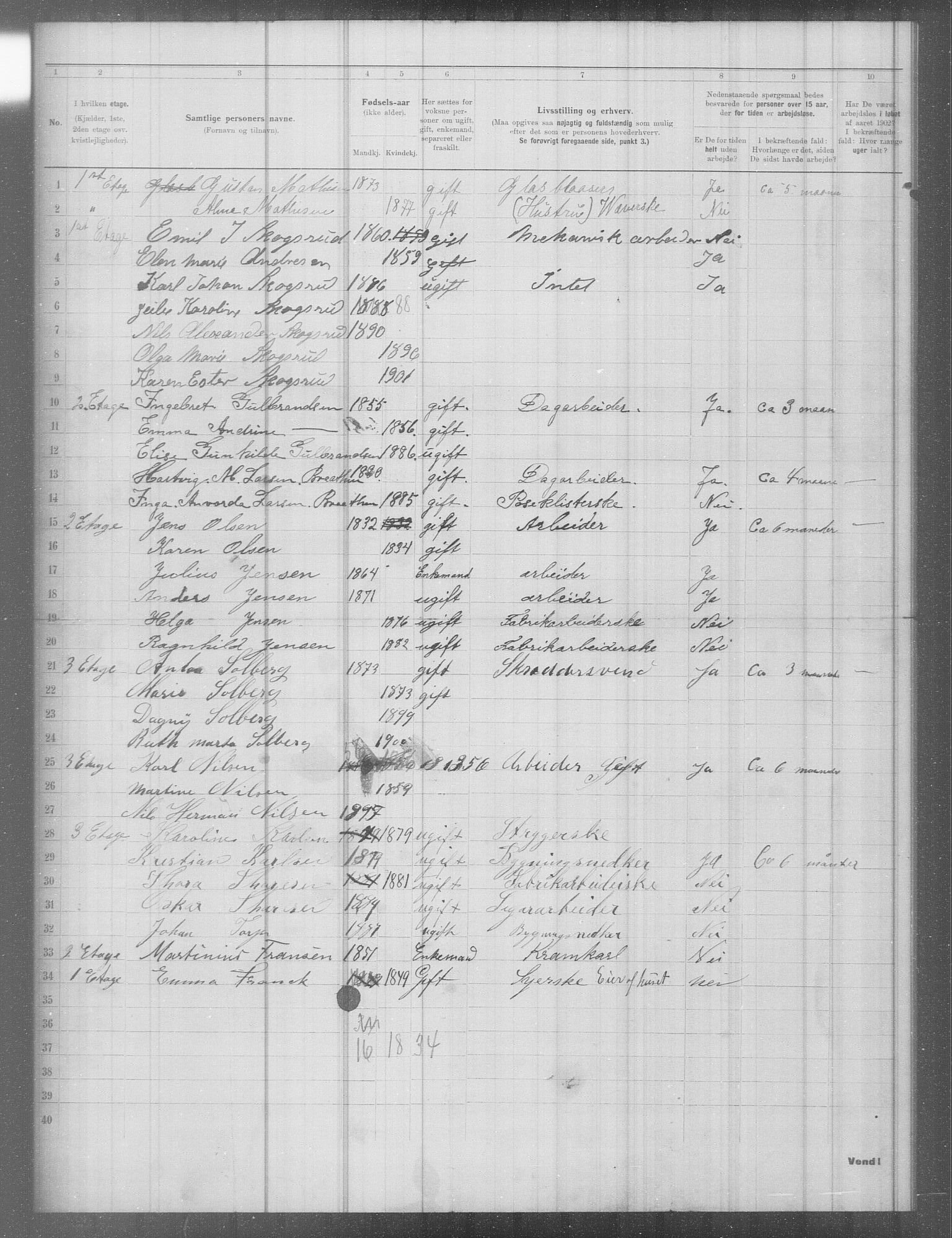 OBA, Municipal Census 1902 for Kristiania, 1902, p. 6388