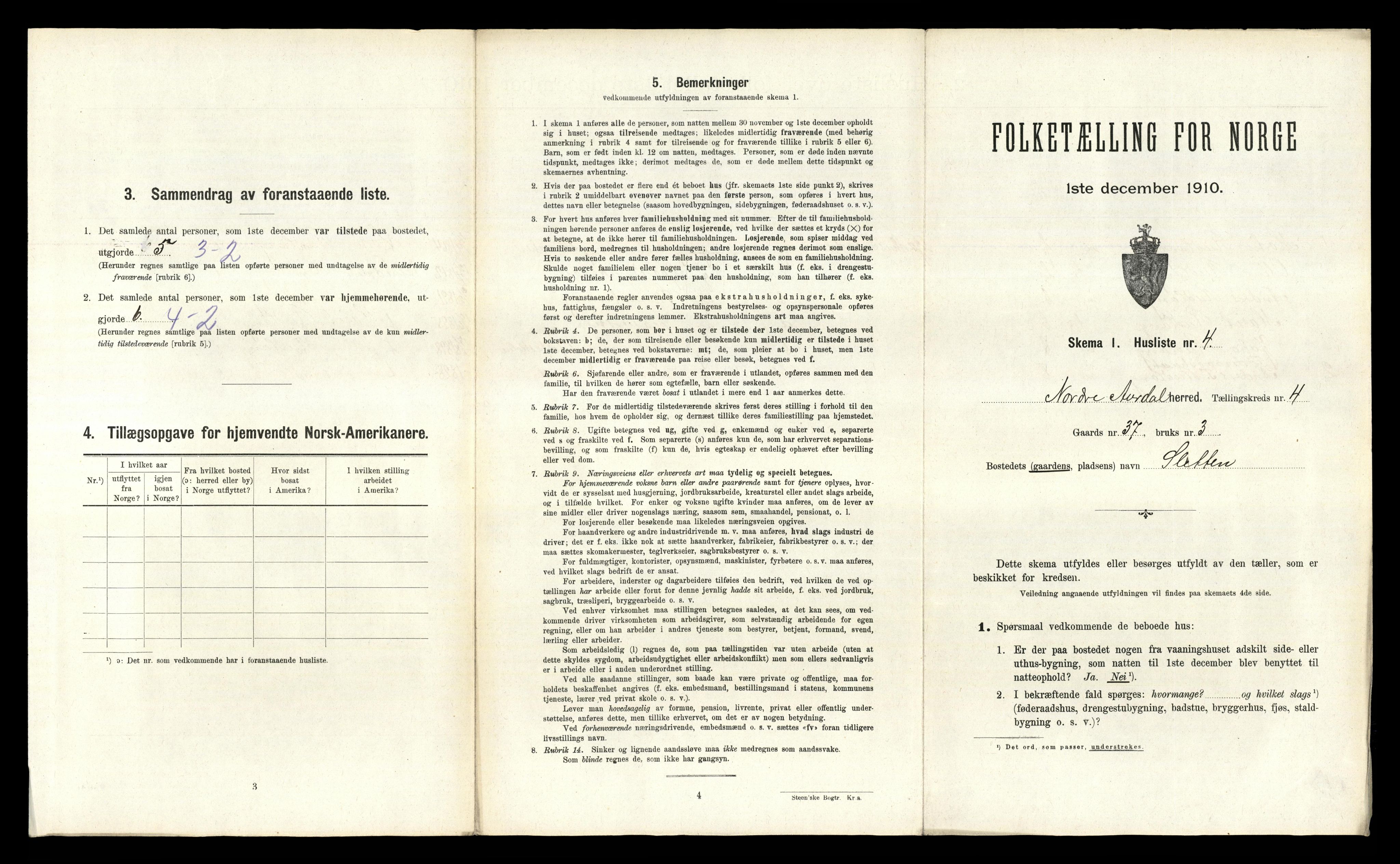 RA, 1910 census for Nord-Aurdal, 1910, p. 599