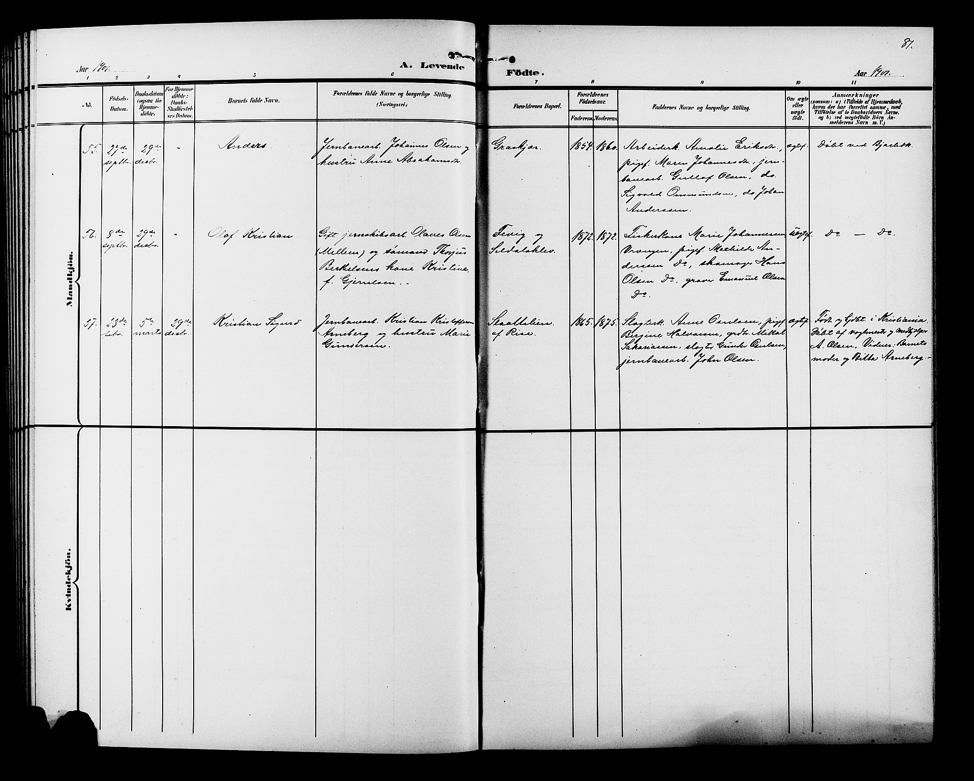 Øyestad sokneprestkontor, SAK/1111-0049/F/Fb/L0010: Parish register (copy) no. B 10, 1897-1906, p. 81