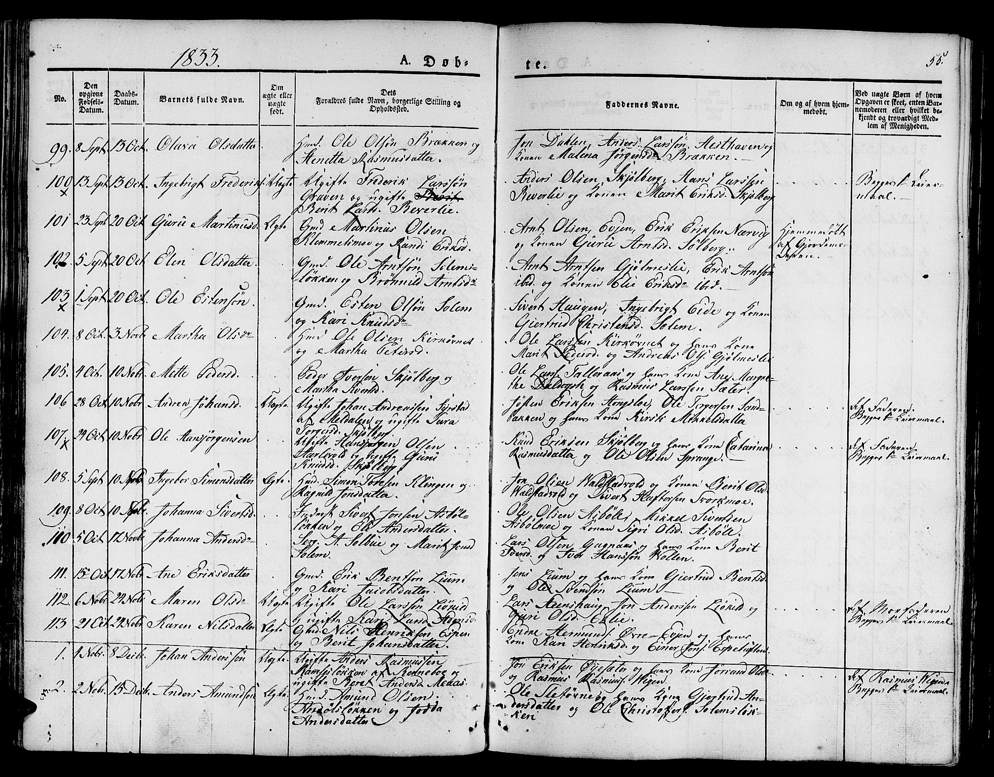 Ministerialprotokoller, klokkerbøker og fødselsregistre - Sør-Trøndelag, AV/SAT-A-1456/668/L0804: Parish register (official) no. 668A04, 1826-1839, p. 55