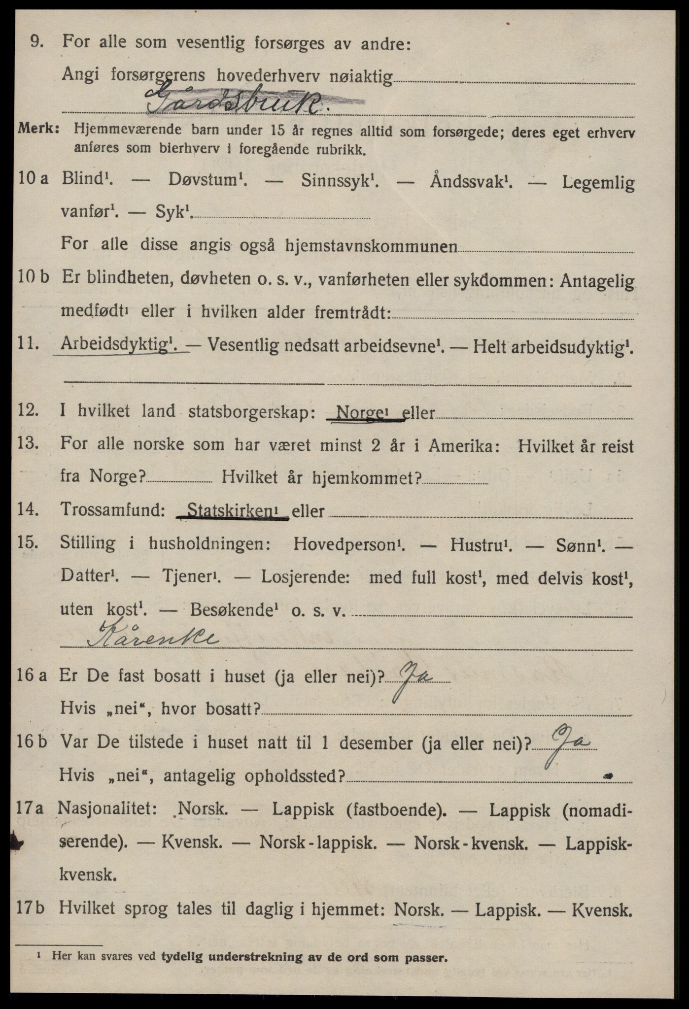 SAT, 1920 census for Hølonda, 1920, p. 410