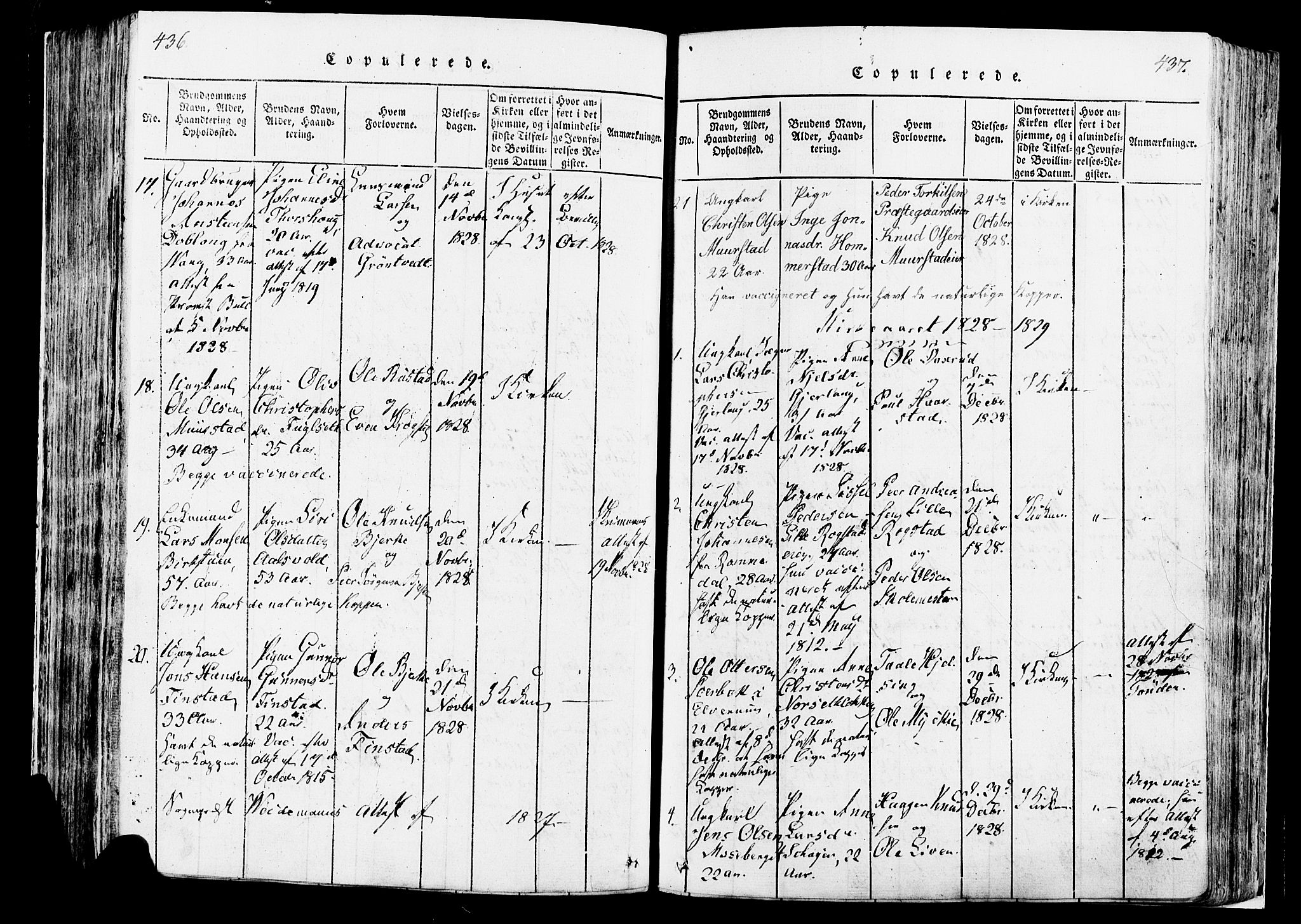 Løten prestekontor, SAH/PREST-022/K/Ka/L0005: Parish register (official) no. 5, 1814-1832, p. 436-437