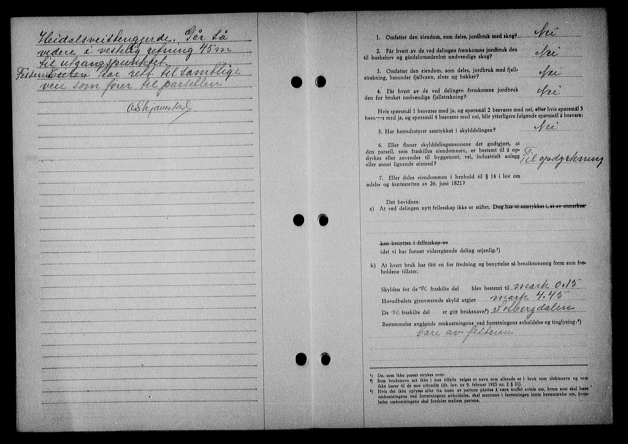 Nedenes sorenskriveri, AV/SAK-1221-0006/G/Gb/Gba/L0050: Mortgage book no. A-IV, 1942-1943, Diary no: : 349/1943