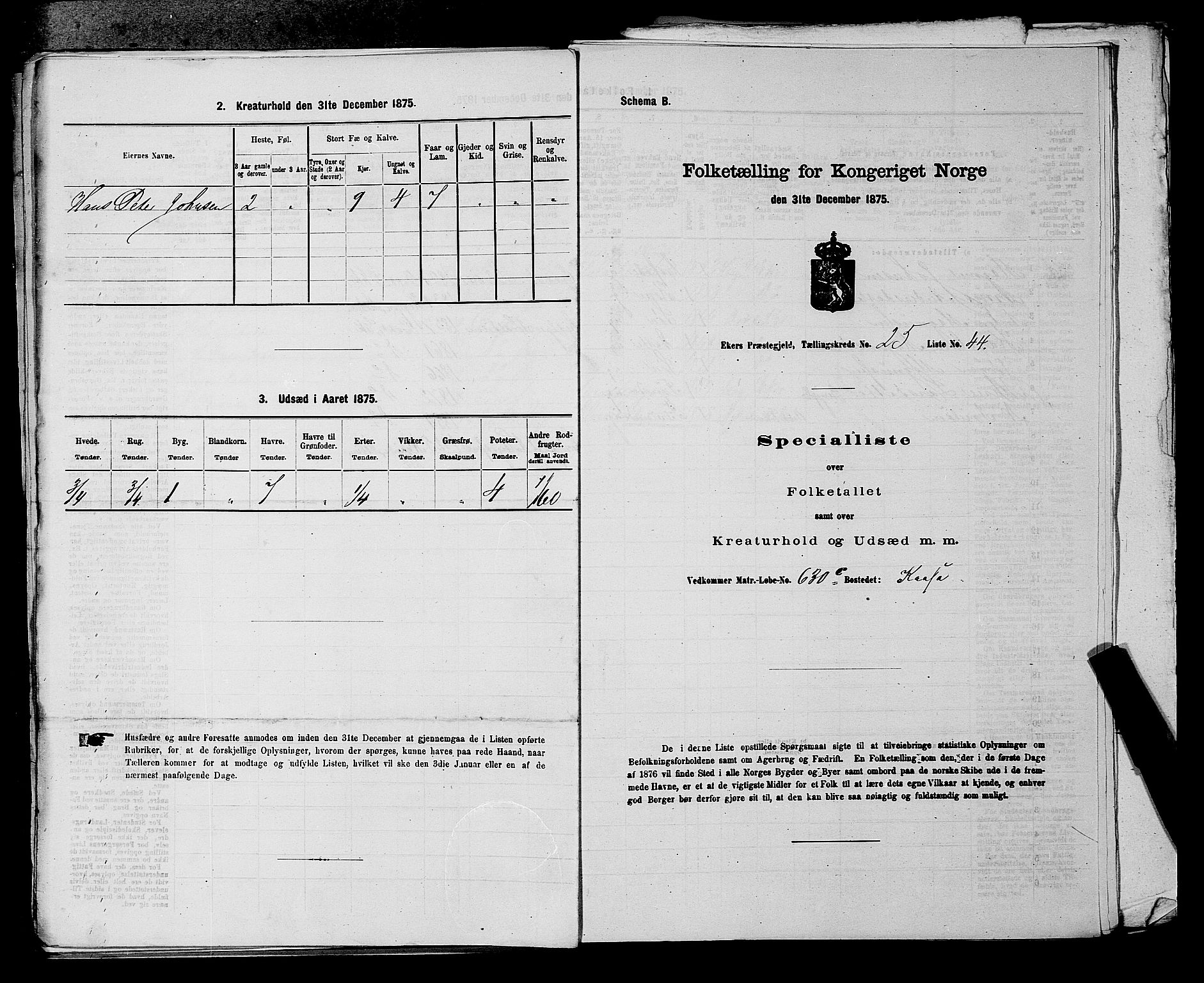 SAKO, 1875 census for 0624P Eiker, 1875, p. 4434