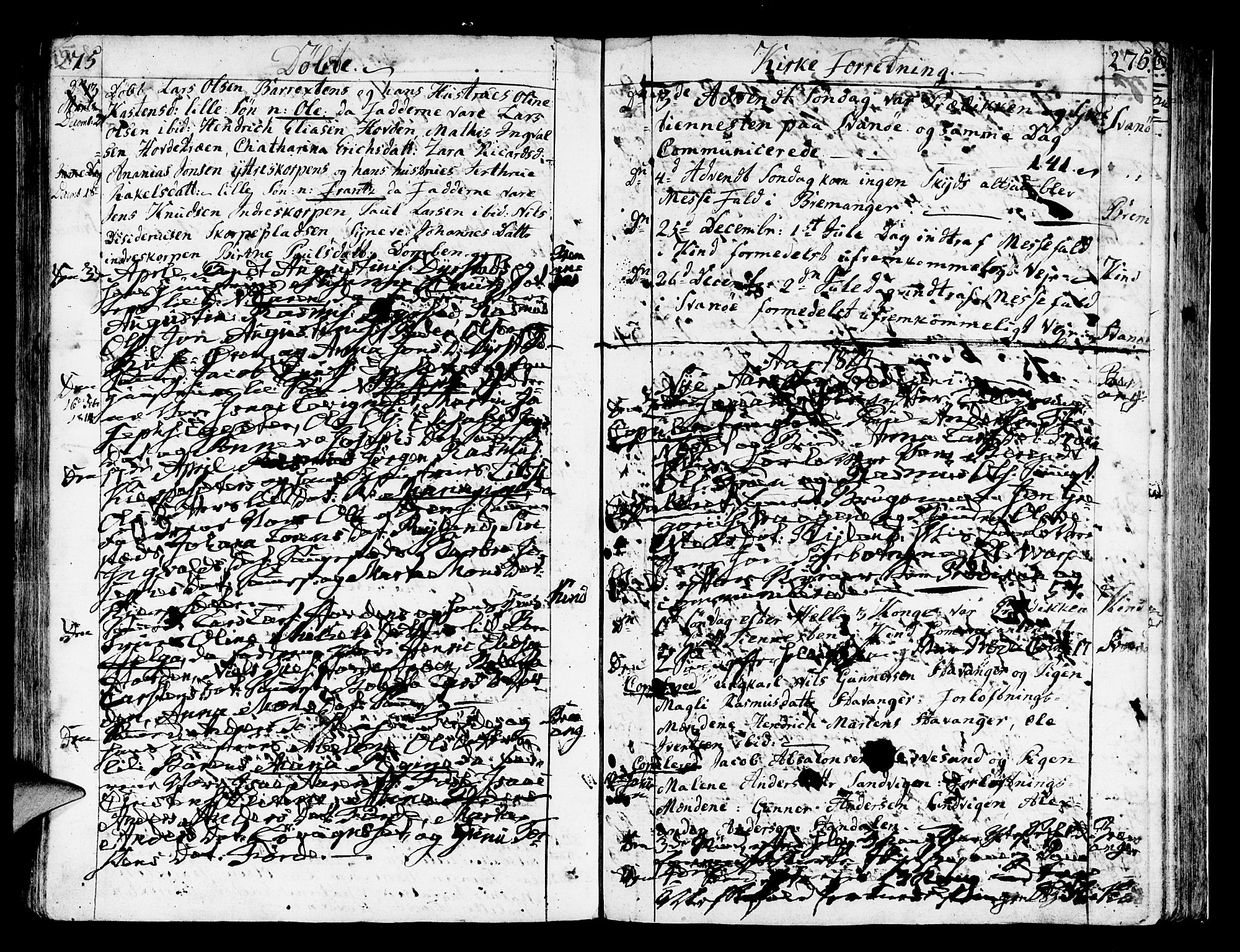 Kinn sokneprestembete, SAB/A-80801/H/Haa/Haaa/L0003: Parish register (official) no. A 3, 1785-1821, p. 275