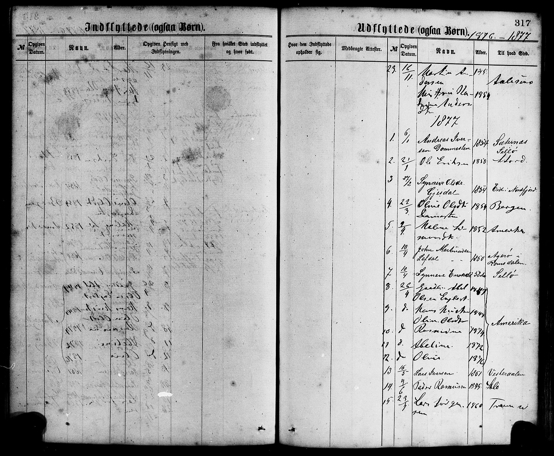 Davik sokneprestembete, AV/SAB-A-79701/H/Haa/Haaa/L0006: Parish register (official) no. A 6, 1867-1881, p. 317