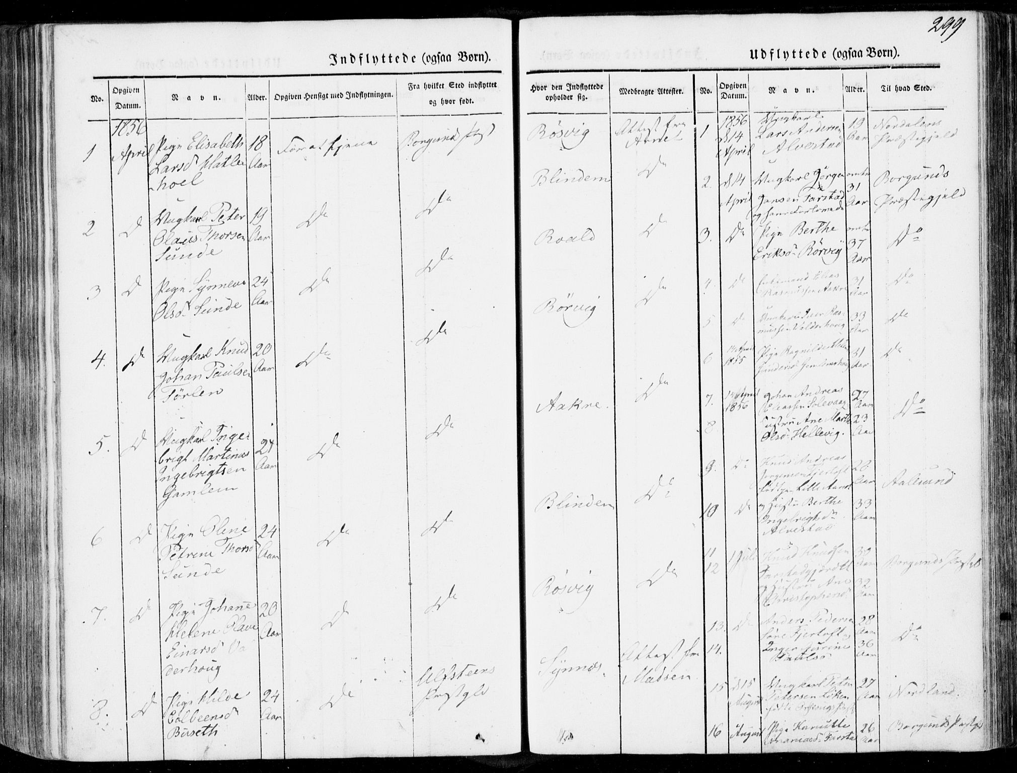 Ministerialprotokoller, klokkerbøker og fødselsregistre - Møre og Romsdal, SAT/A-1454/536/L0497: Parish register (official) no. 536A06, 1845-1865, p. 299