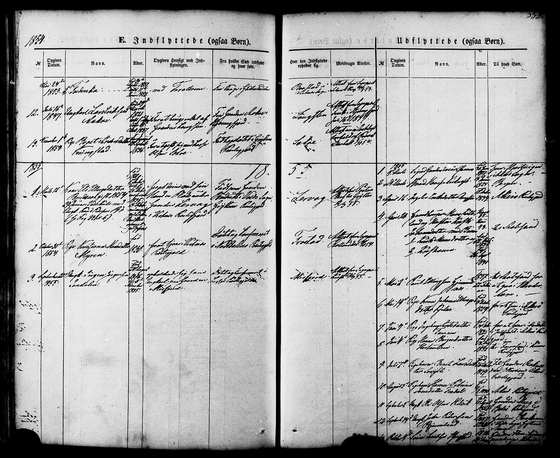 Ministerialprotokoller, klokkerbøker og fødselsregistre - Møre og Romsdal, SAT/A-1454/539/L0529: Parish register (official) no. 539A02, 1848-1872, p. 332