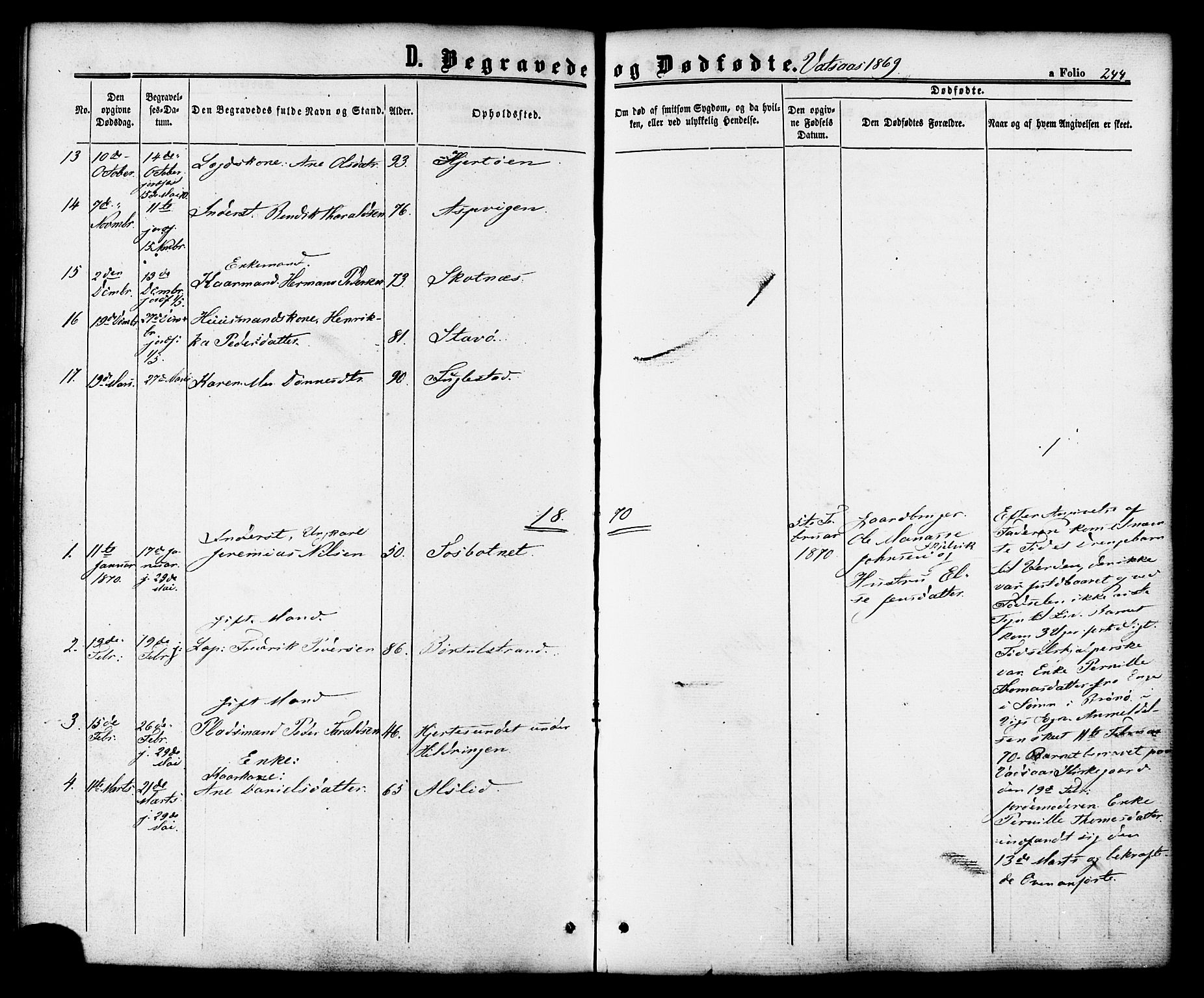 Ministerialprotokoller, klokkerbøker og fødselsregistre - Nordland, SAT/A-1459/810/L0146: Parish register (official) no. 810A08 /1, 1862-1874, p. 244