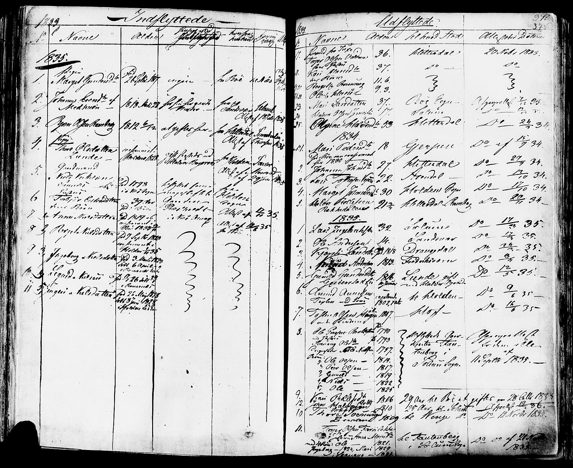 Sauherad kirkebøker, SAKO/A-298/F/Fa/L0006: Parish register (official) no. I 6, 1827-1850, p. 375