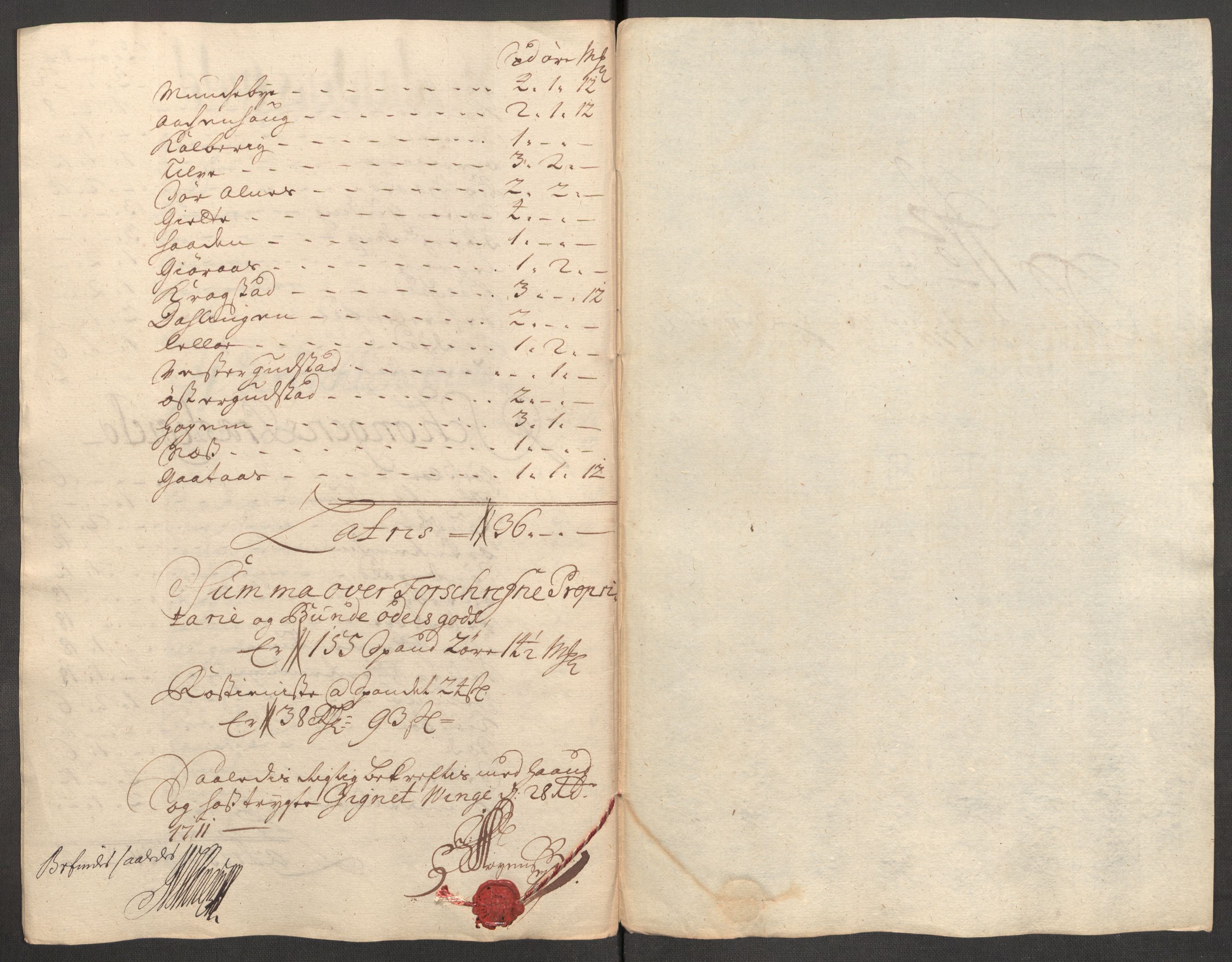 Rentekammeret inntil 1814, Reviderte regnskaper, Fogderegnskap, RA/EA-4092/R62/L4201: Fogderegnskap Stjørdal og Verdal, 1711, p. 245