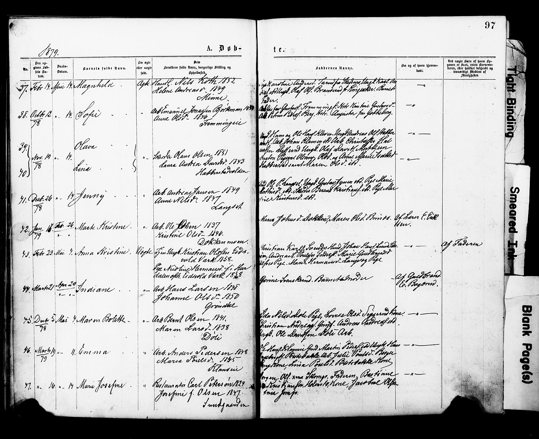 Eidsvoll prestekontor Kirkebøker, SAO/A-10888/F/Fa/L0001: Parish register (official) no. I 1, 1877-1881, p. 97