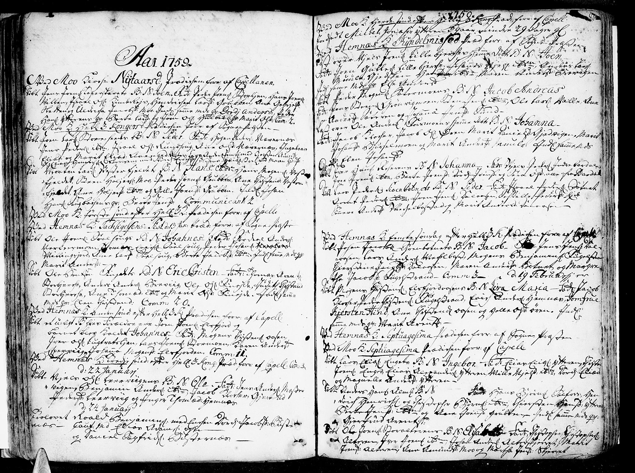 Ministerialprotokoller, klokkerbøker og fødselsregistre - Nordland, SAT/A-1459/825/L0348: Parish register (official) no. 825A04, 1752-1788, p. 80